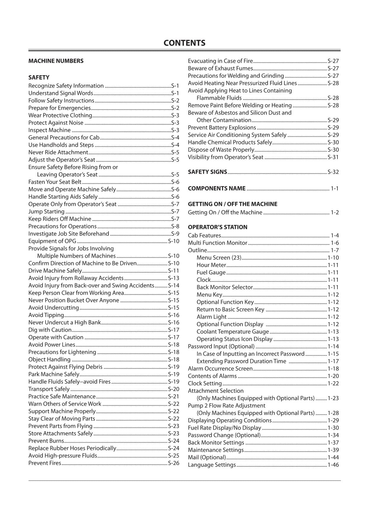 HITACHI ZAXIS ZX 450LC-3 650LC-3 850LC-3 EXCAVATOR OPERATORS MANUAL