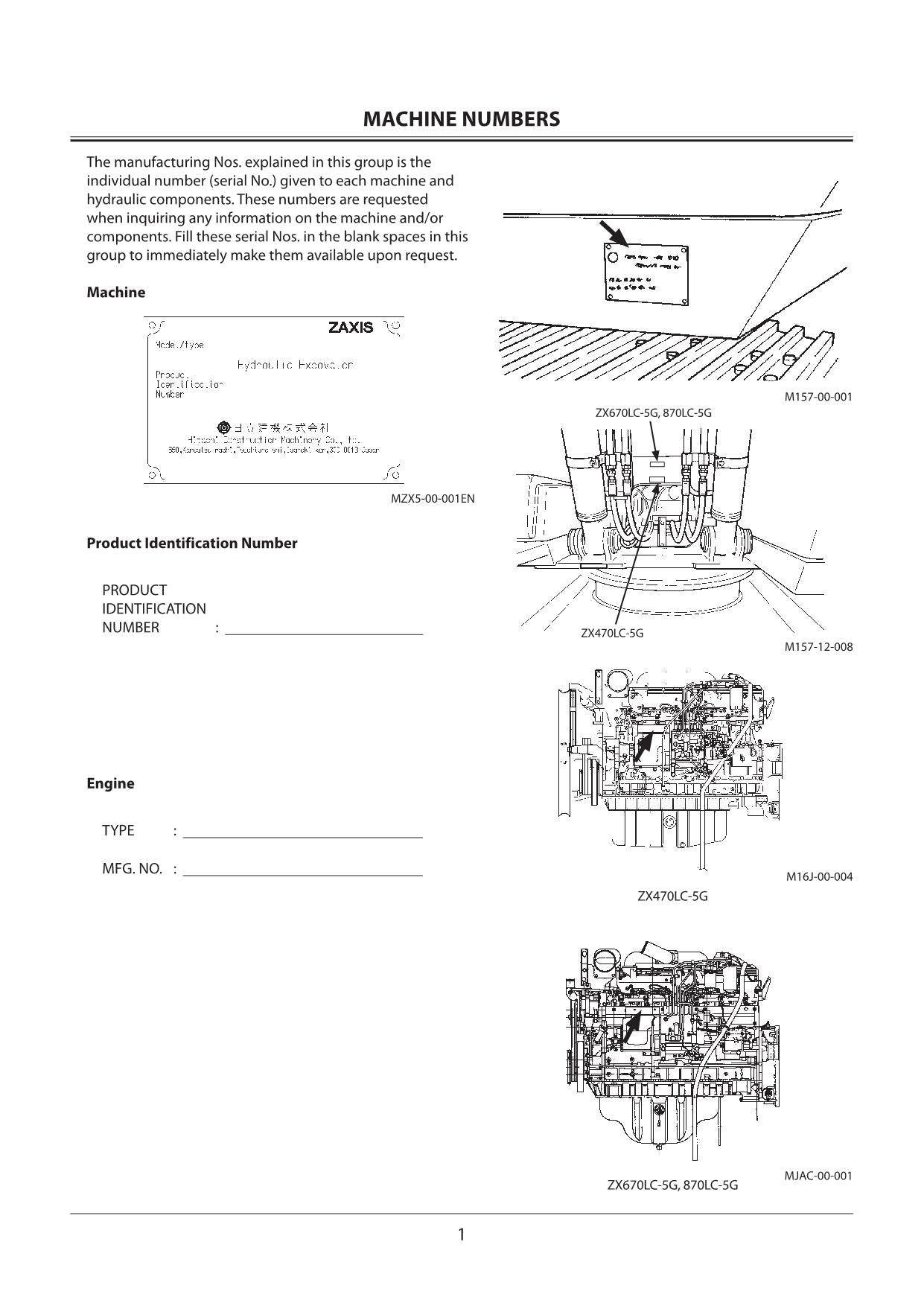 HITACHI ZAXIS ZX 35U-5N 50U-5N 60USB-5N EXCAVATOR OPERATORS MANUAL