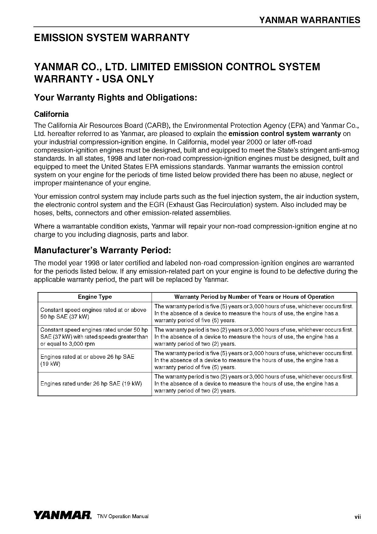 HITACHI TNV EXCAVATOR OPERATORS MANUAL