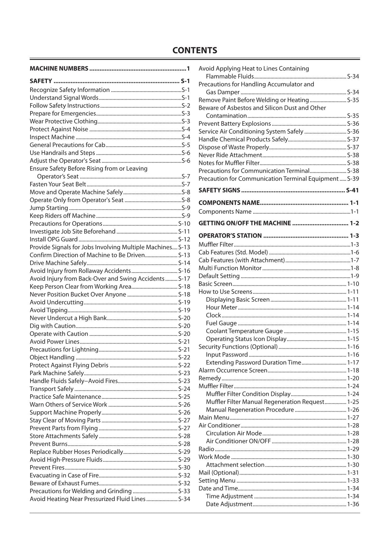 HITACHI ZAXIS ZX 470LC-5B 670LC-5B 870LC-5B EXCAVATOR OPERATORS MANUAL #1