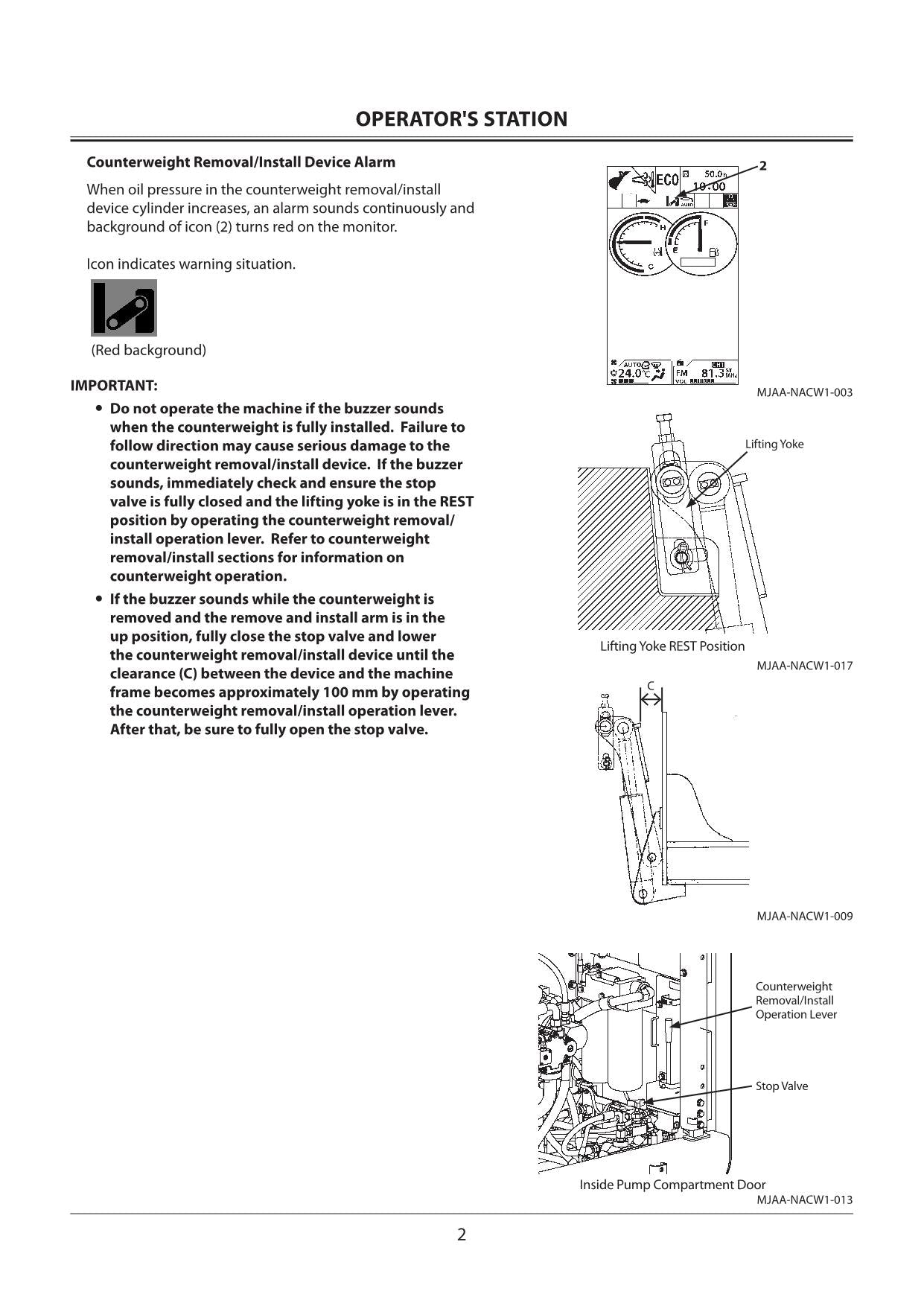 HITACHI ZAXIS ZX 470LC-5B 670LC-5B 870LC-5B EXCAVATOR OPERATORS MANUAL #2