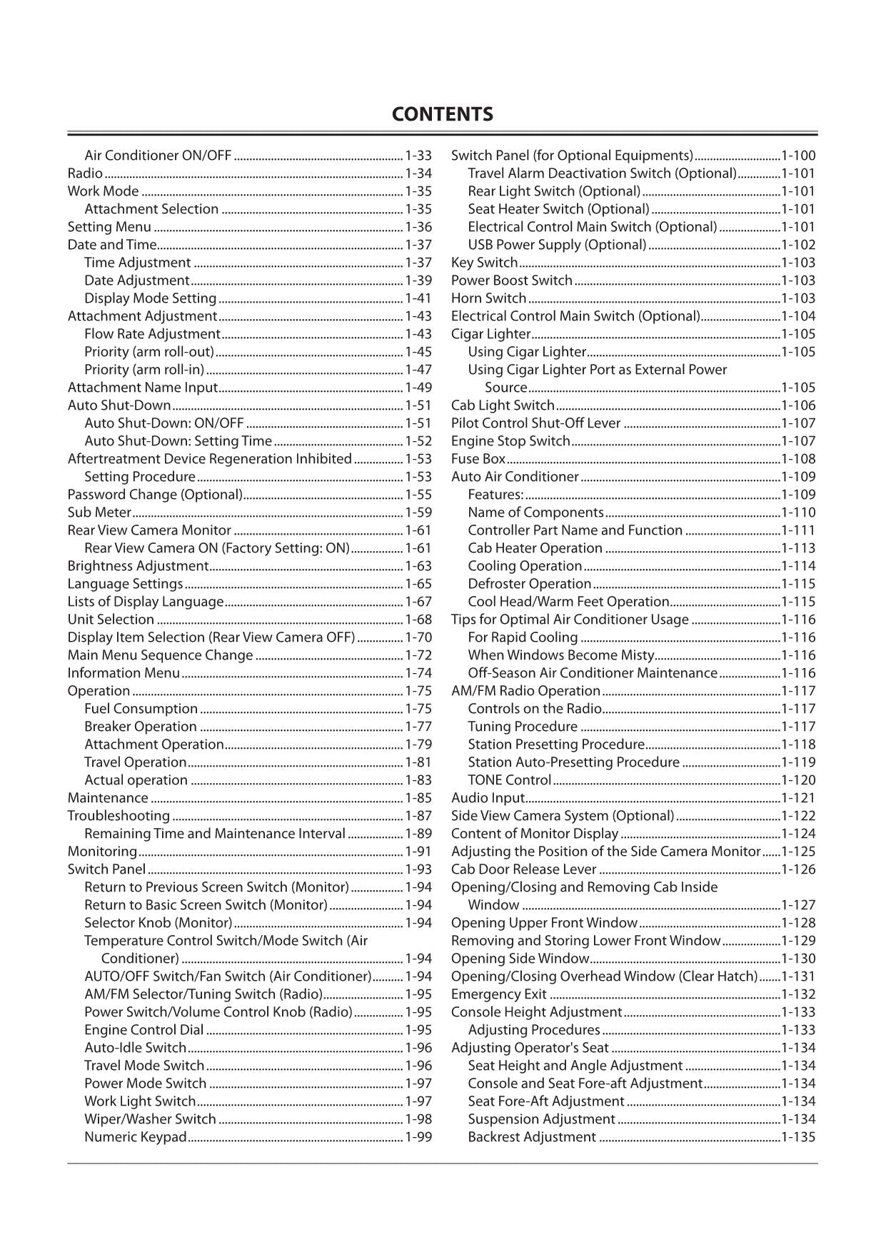 HITACHI ZAXIS ZX 345USLC-6N EXCAVATOR OPERATORS MANUAL