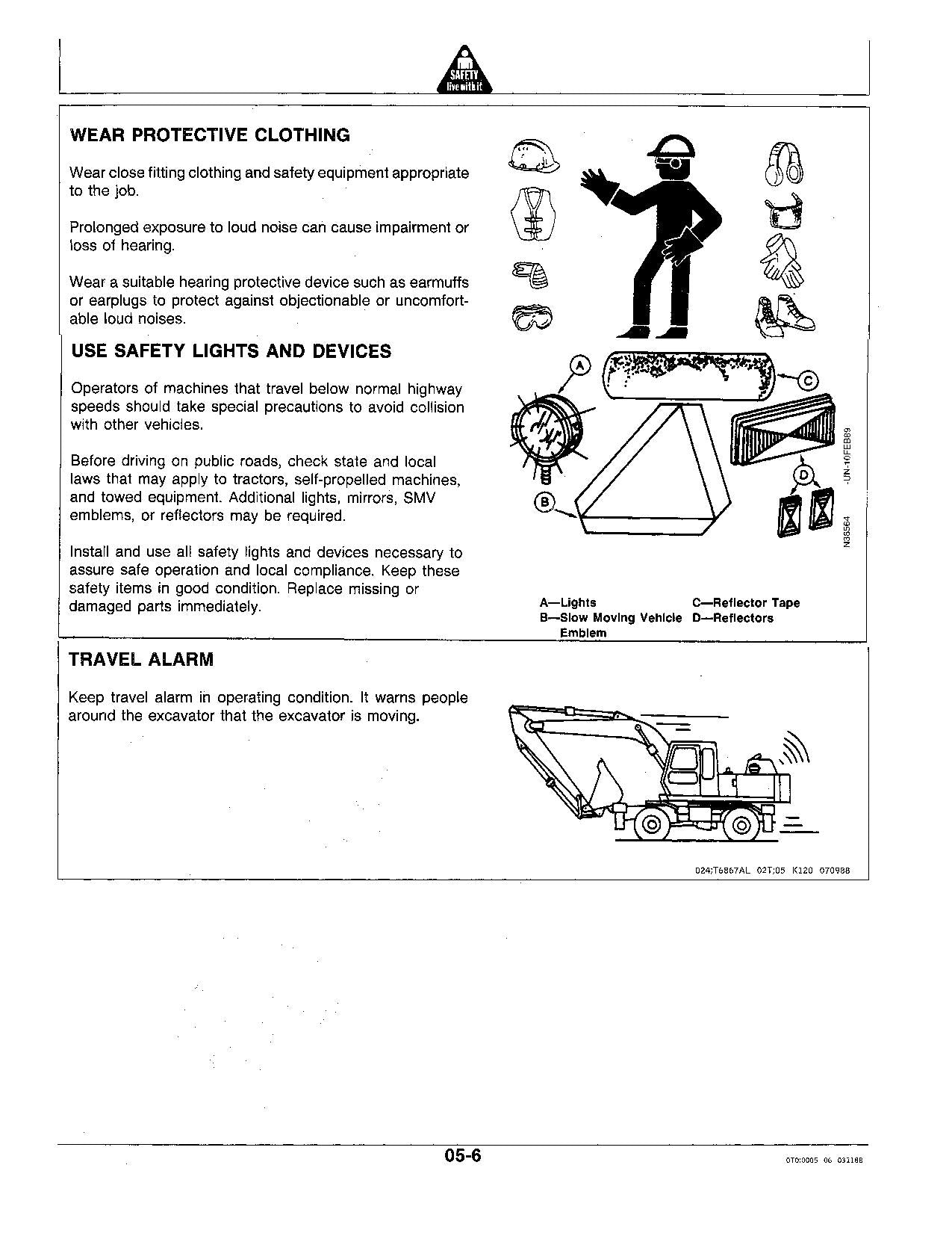 JOHN DEERE 495D BAGGER-BETRIEBSHANDBUCH