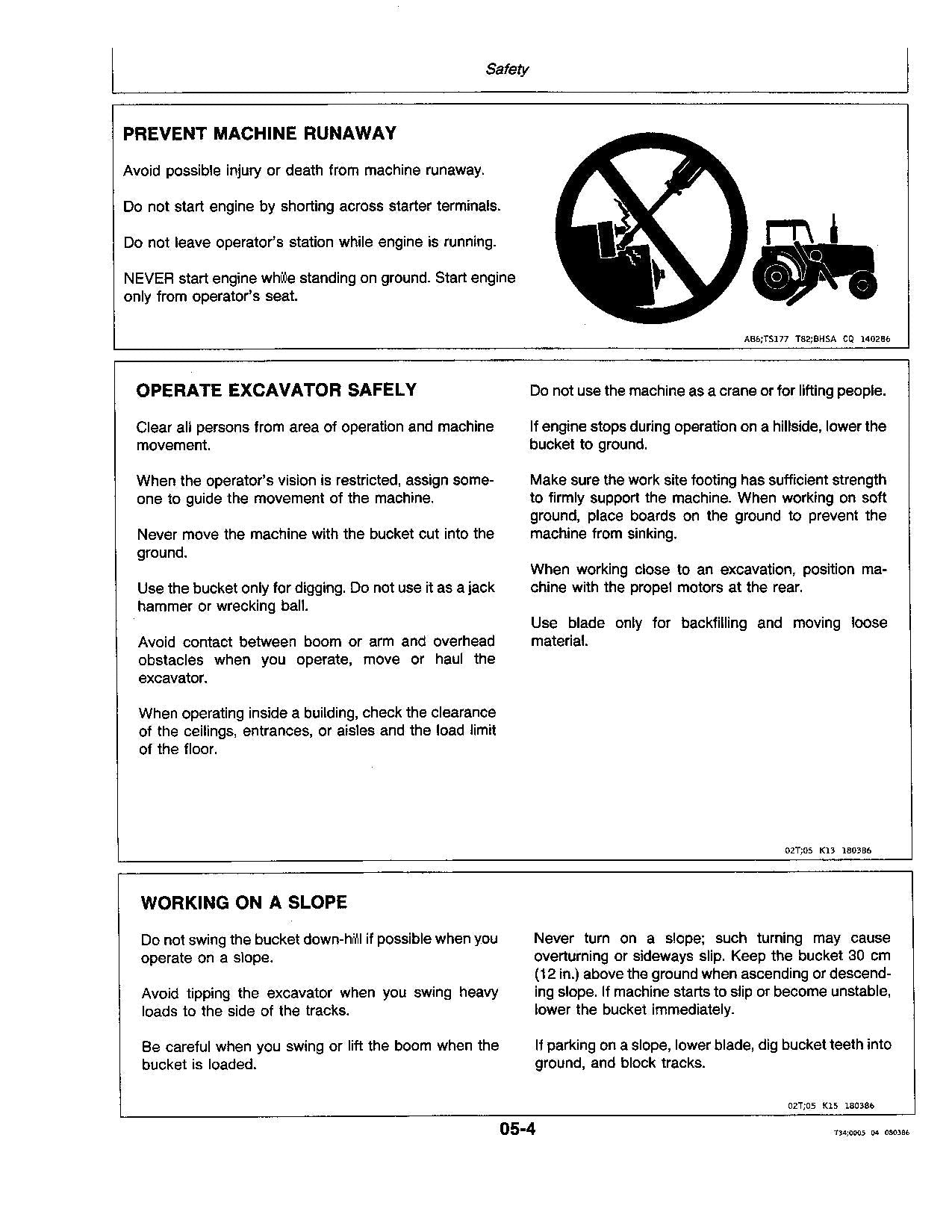 JOHN DEERE 25 EXCAVATOR OPERATORS MANUAL