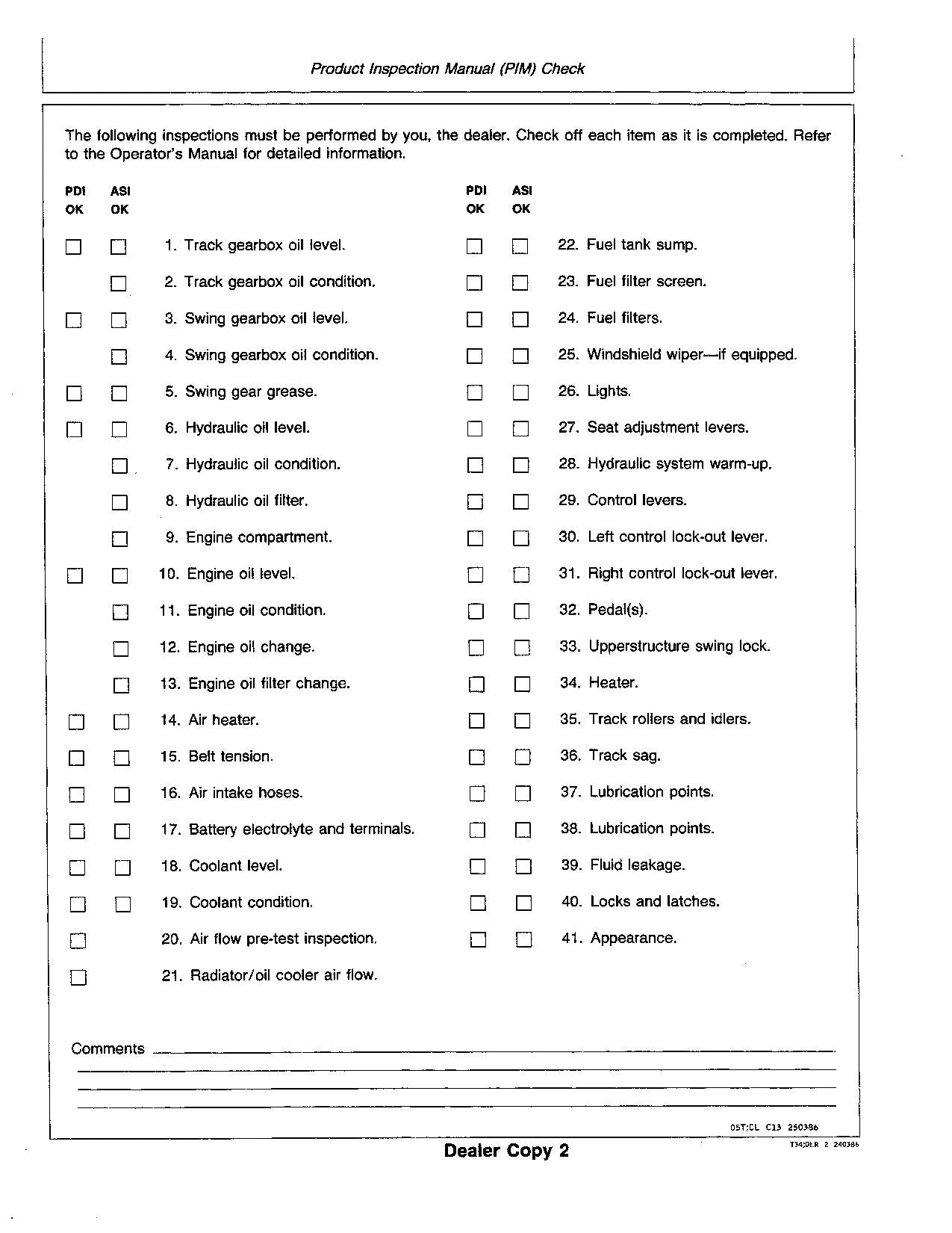 JOHN DEERE 25 EXCAVATOR OPERATORS MANUAL