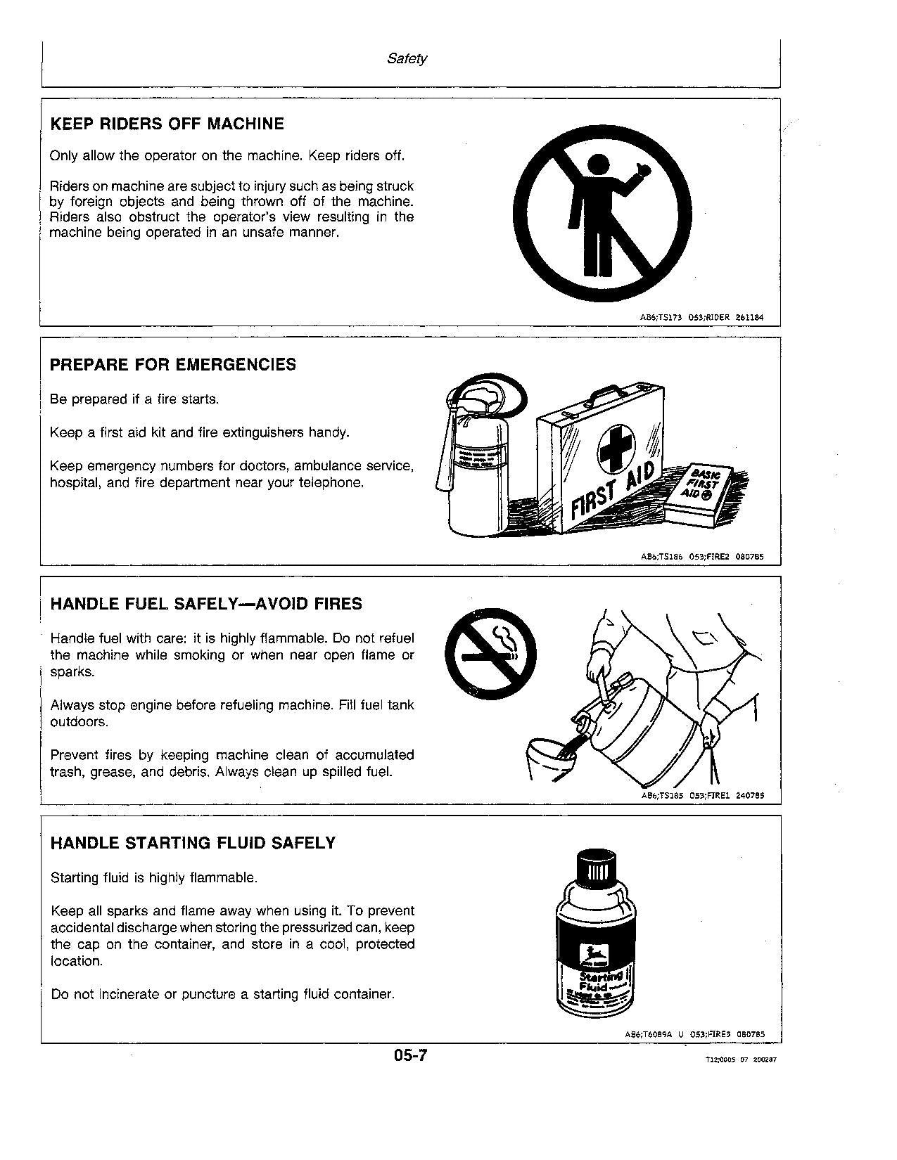 JOHN DEERE 595 EXCAVATOR OPERATORS MANUAL