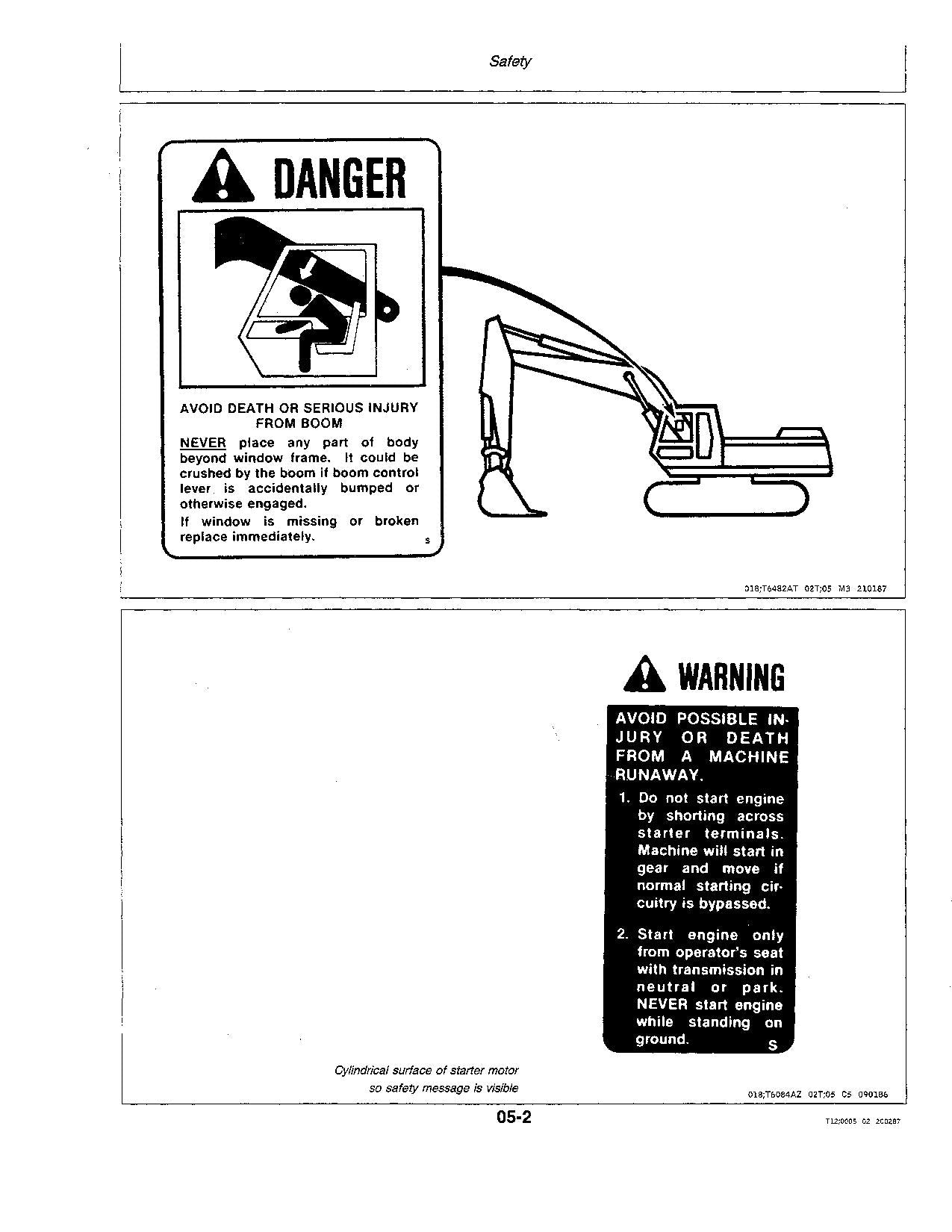 JOHN DEERE 595 EXCAVATOR OPERATORS MANUAL