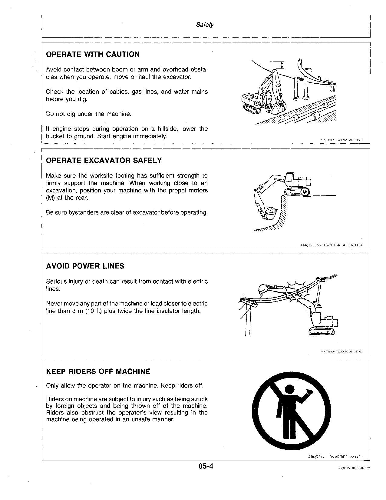 JOHN DEERE 792 EXCAVATOR OPERATORS MANUAL