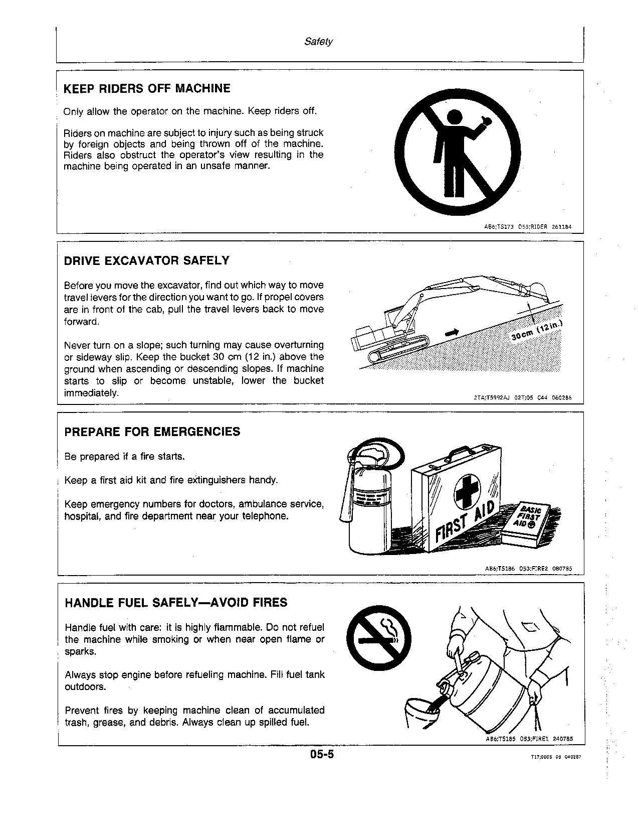 JOHN DEERE 70 EXCAVATOR OPERATORS MANUAL