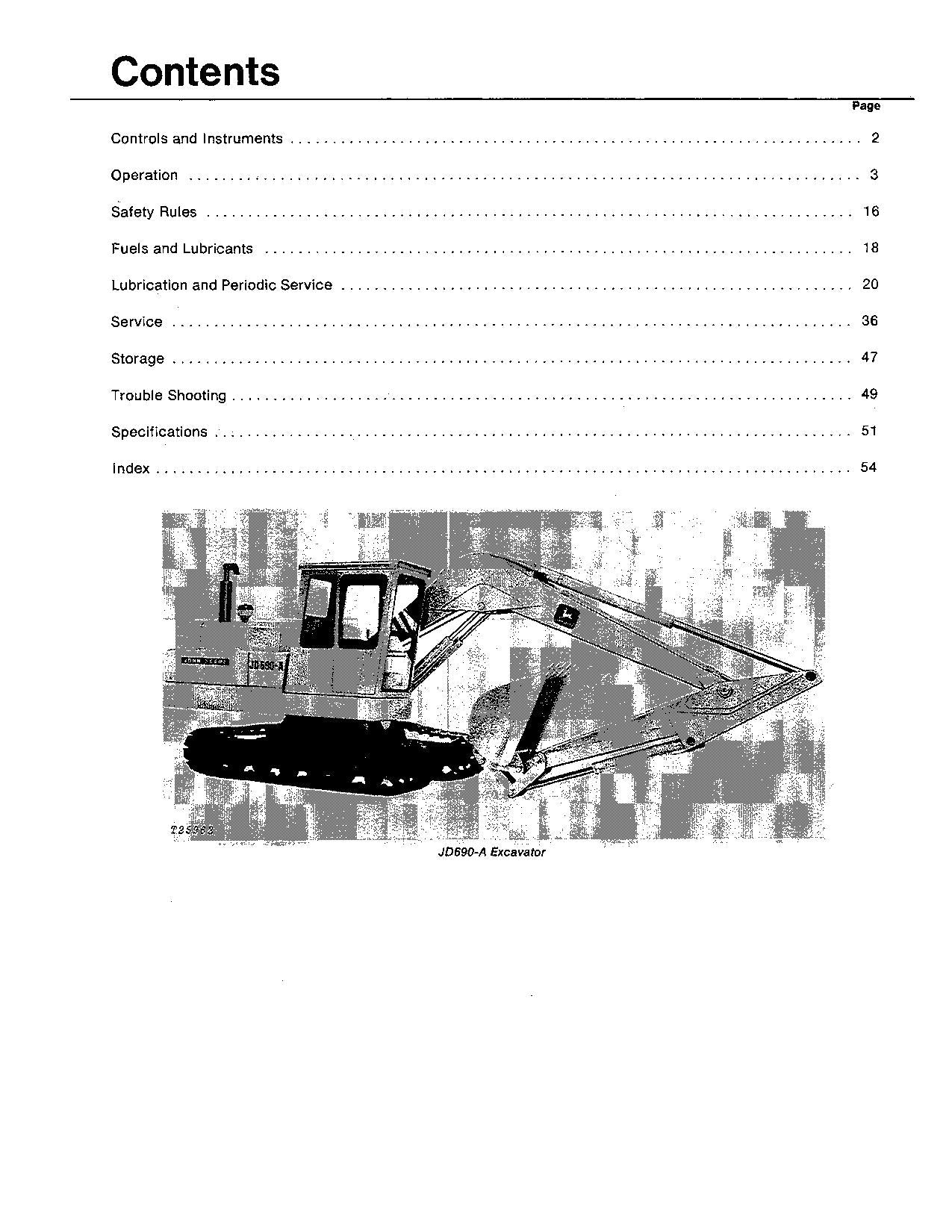 JOHN DEERE 690A EXCAVATOR OPERATORS MANUAL