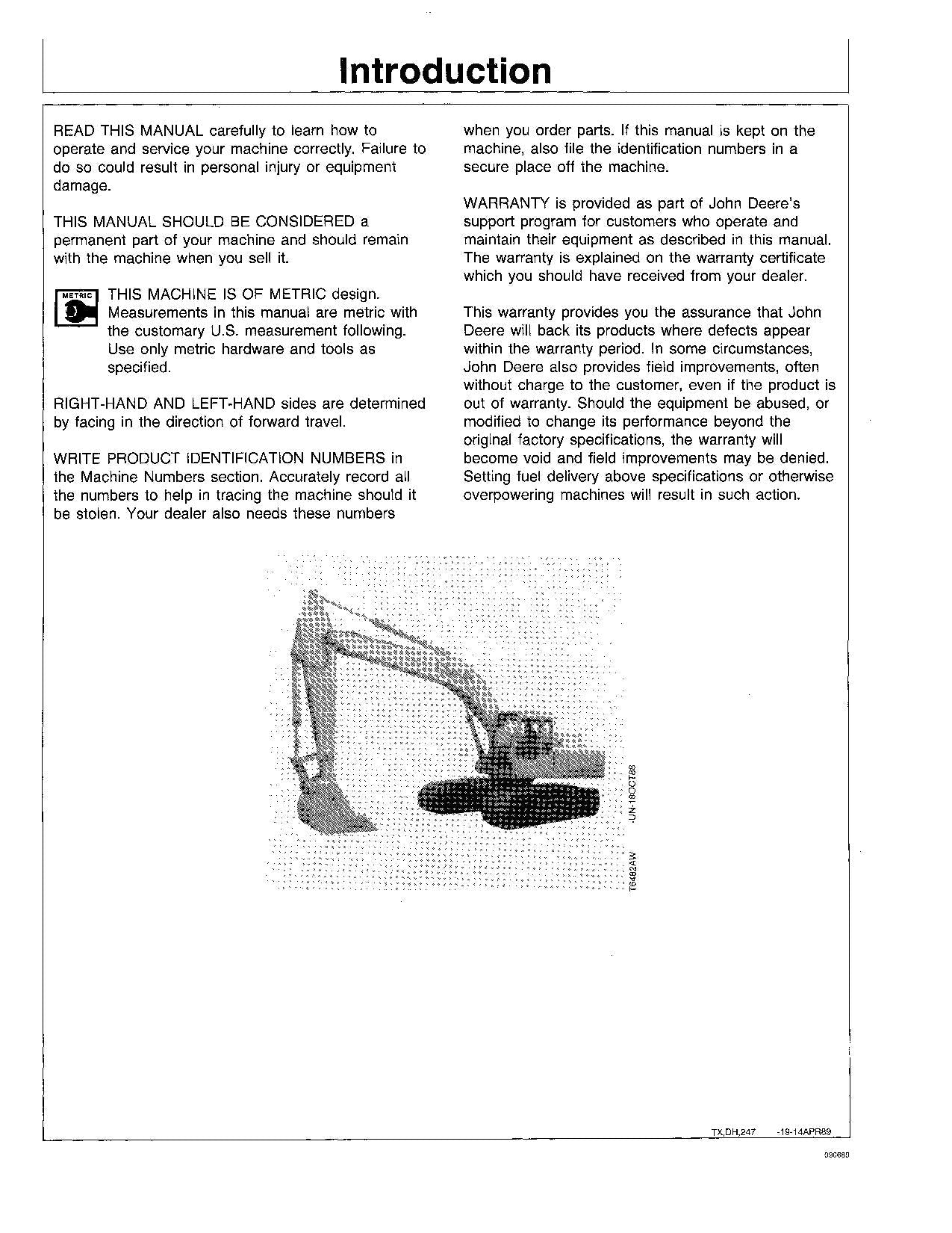 JOHN DEERE 790D 790DLC EXCAVATOR OPERATORS MANUAL