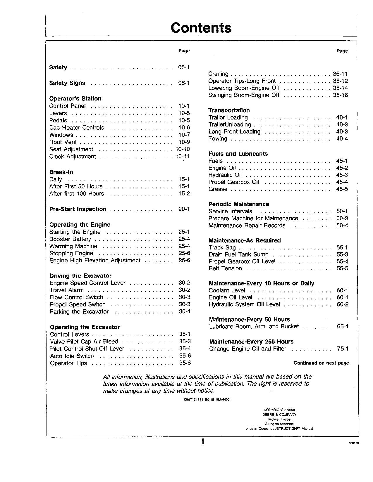 JOHN DEERE 690D 690DLC EXCAVATOR OPERATORS MANUAL #1