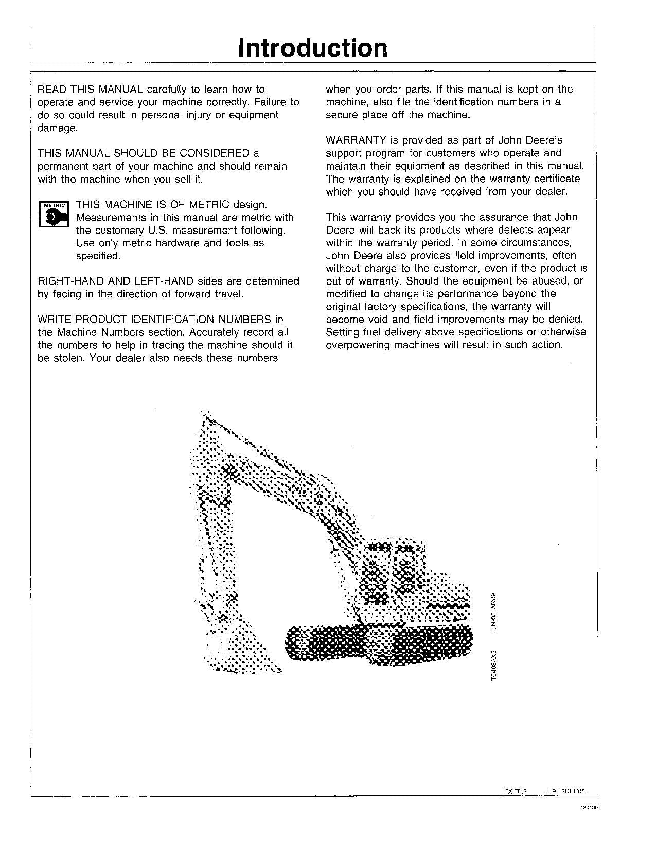 JOHN DEERE 690D 690DLC EXCAVATOR OPERATORS MANUAL #1