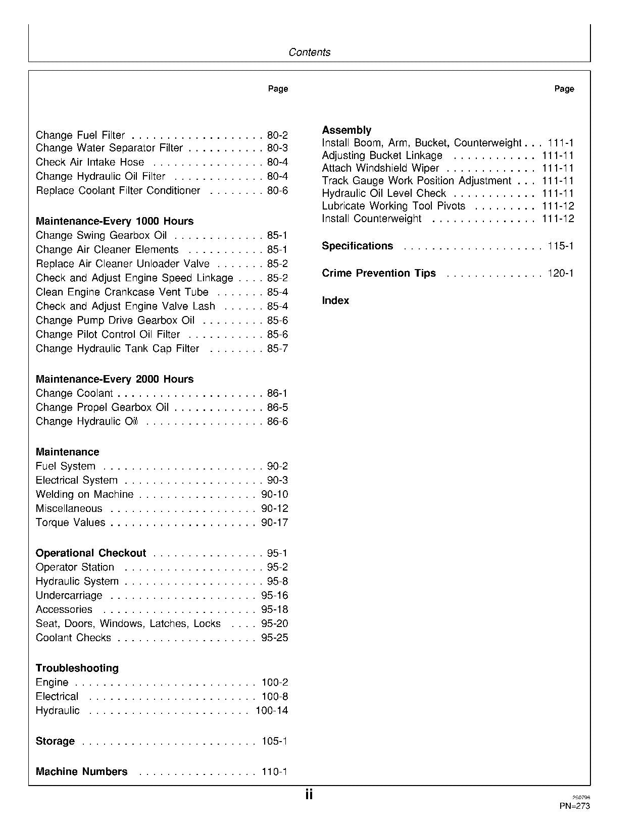 JOHN DEERE 992ELC EXCAVATOR OPERATORS MANUAL