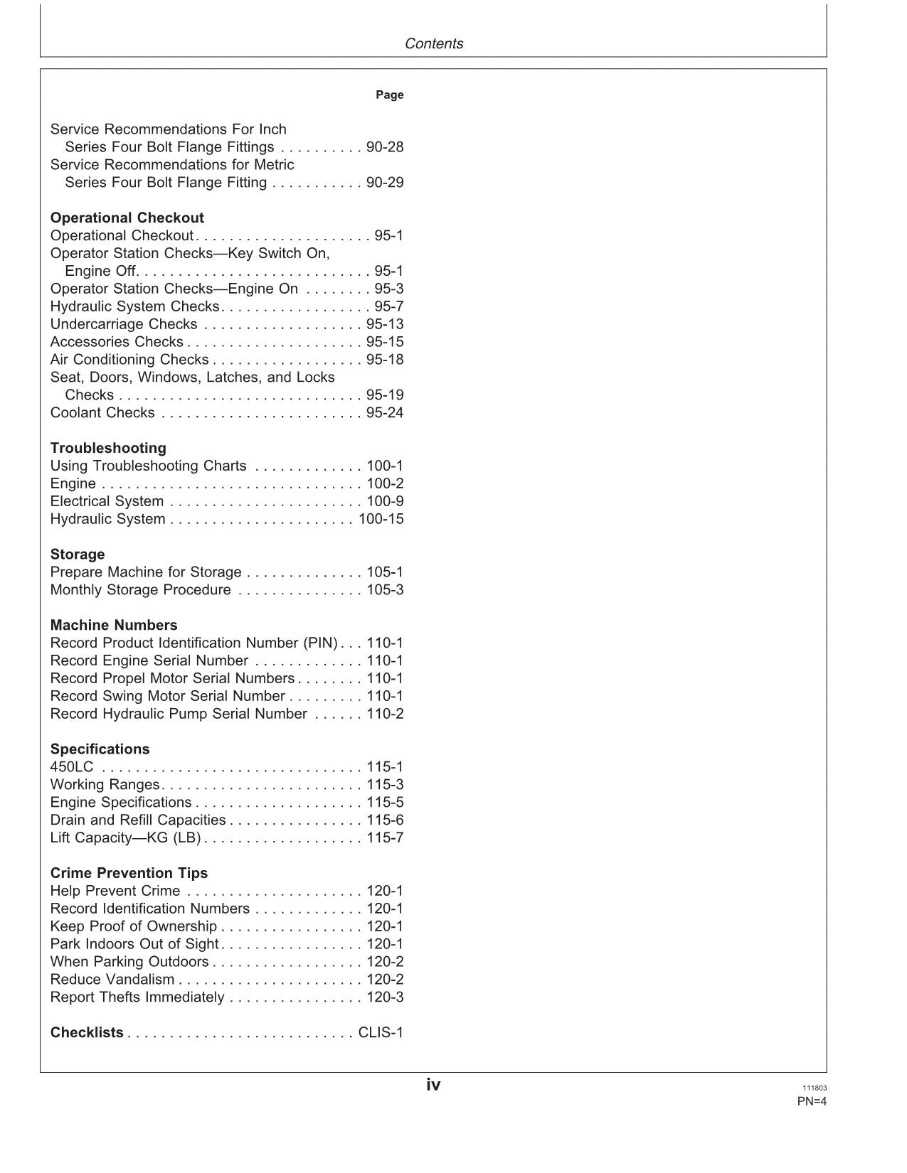 JOHN DEERE 450LC EXCAVATOR OPERATORS MANUAL