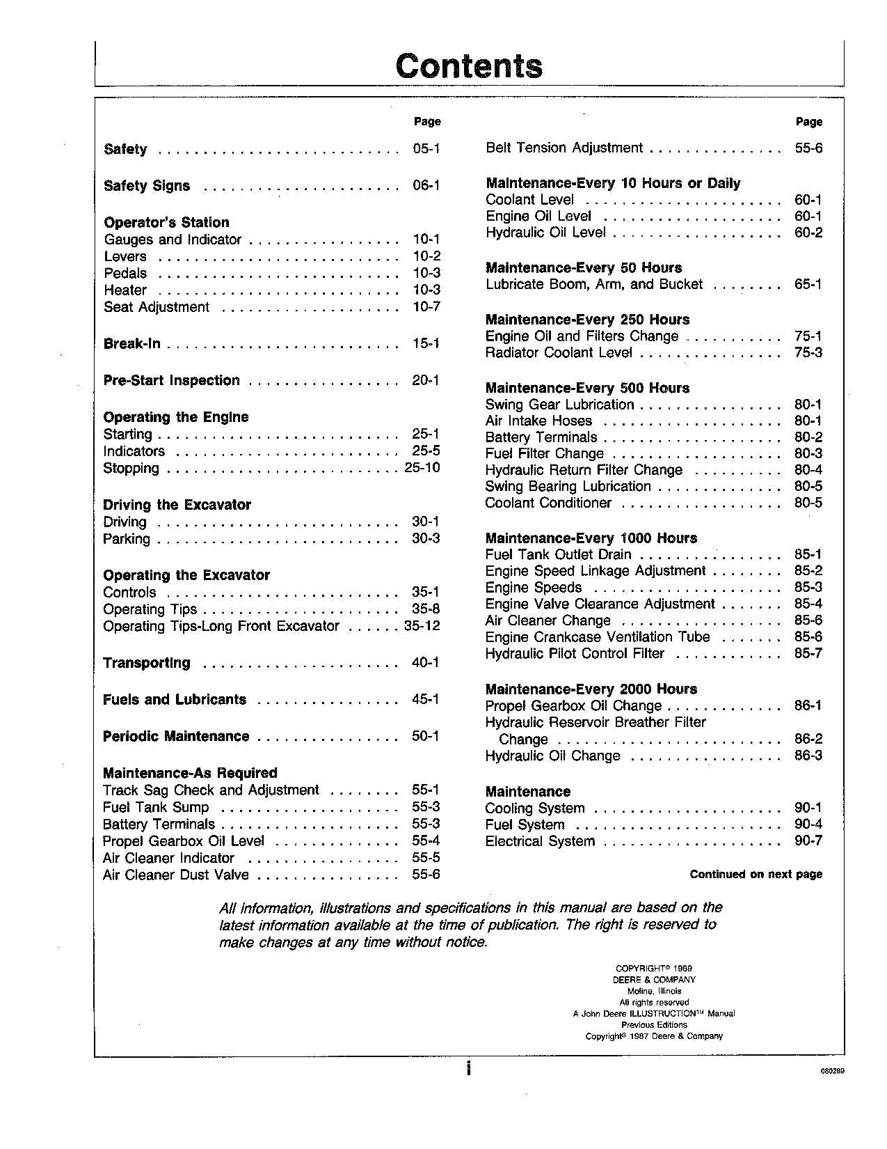 JOHN DEERE 690D 690DLC EXCAVATOR OPERATORS MANUAL #2