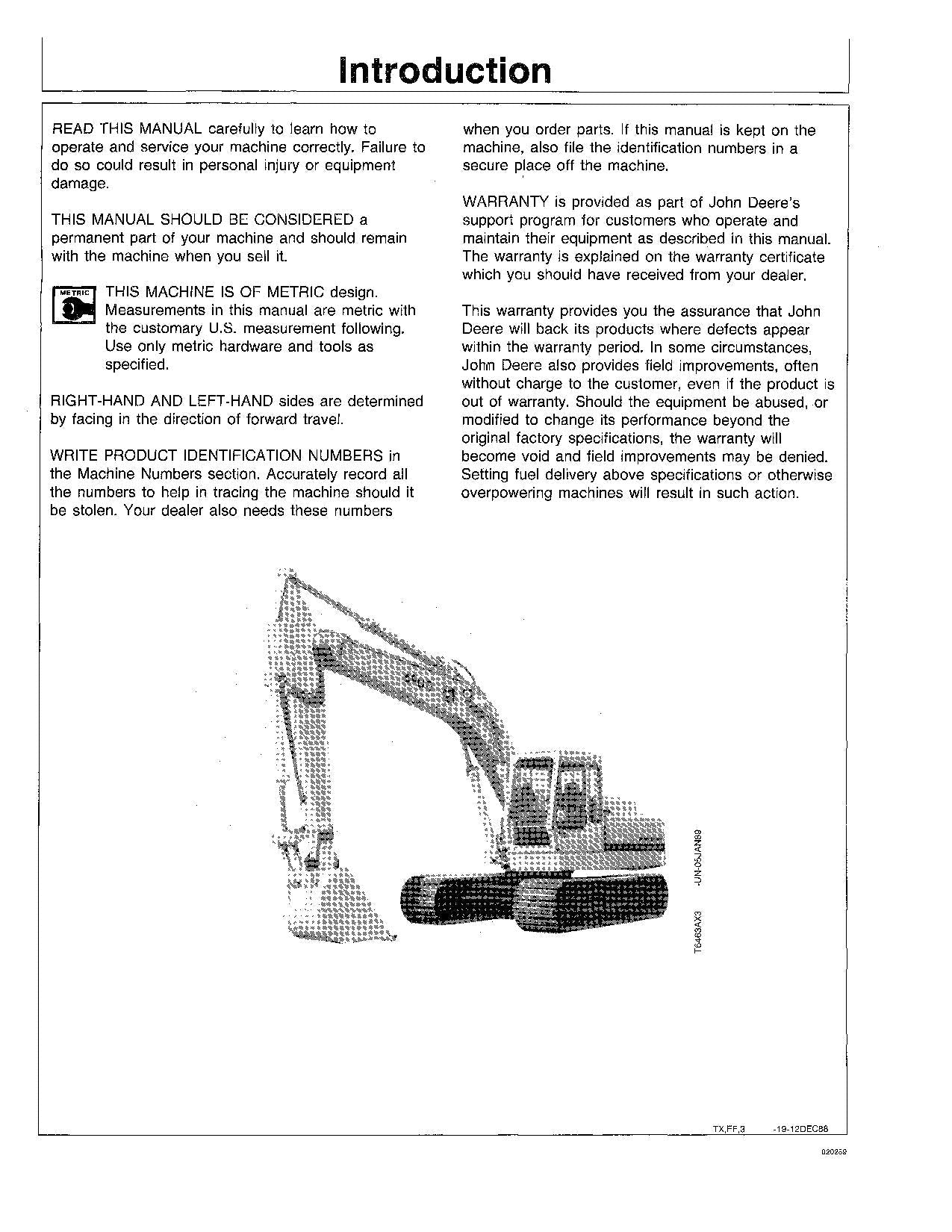 JOHN DEERE 690D 690DLC EXCAVATOR OPERATORS MANUAL #2