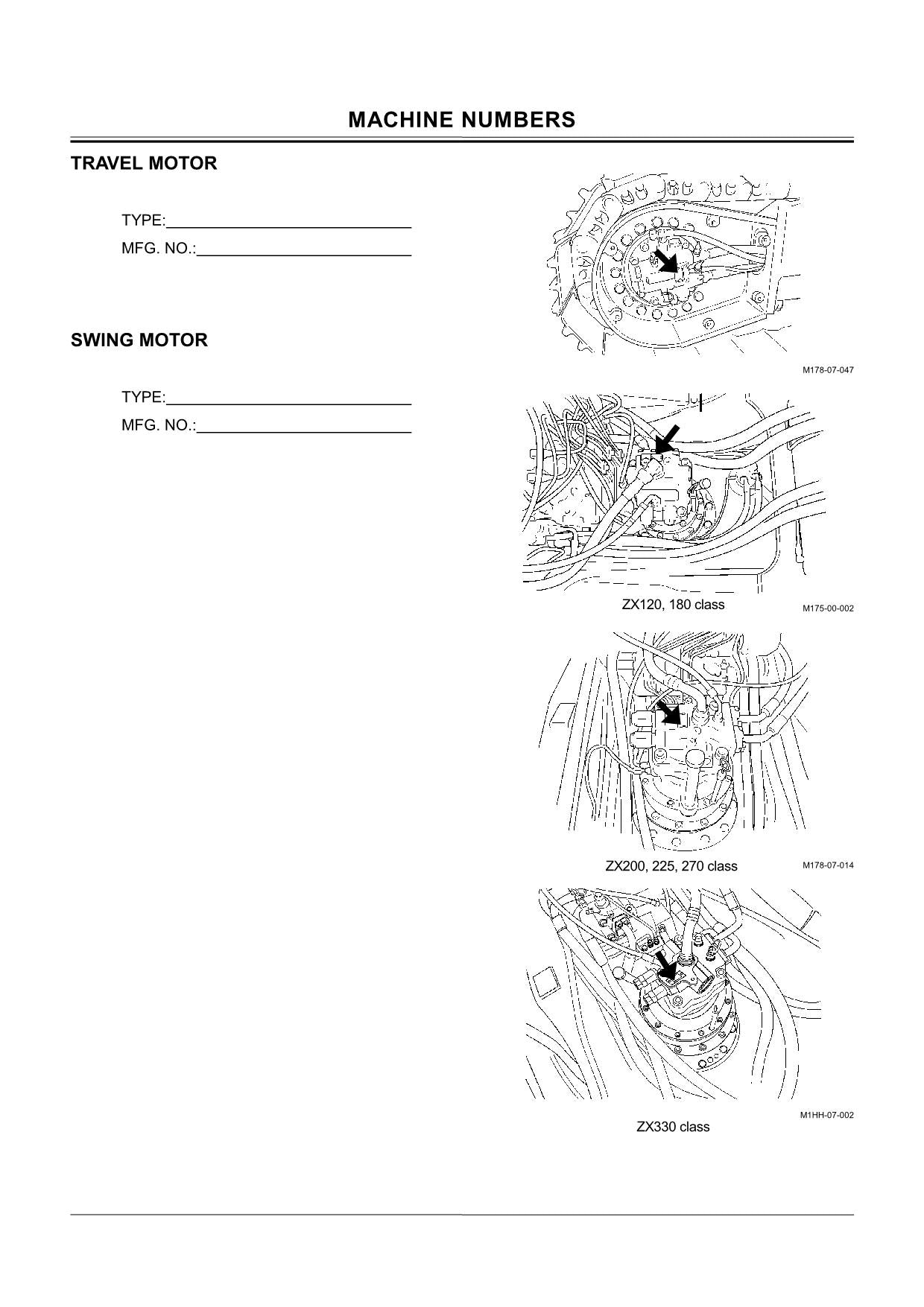 HITACHI ZAXIS ZX 110 110M 120 130H 130K 130L 160LC   EXCAVATOR OPERATORS MANUAL