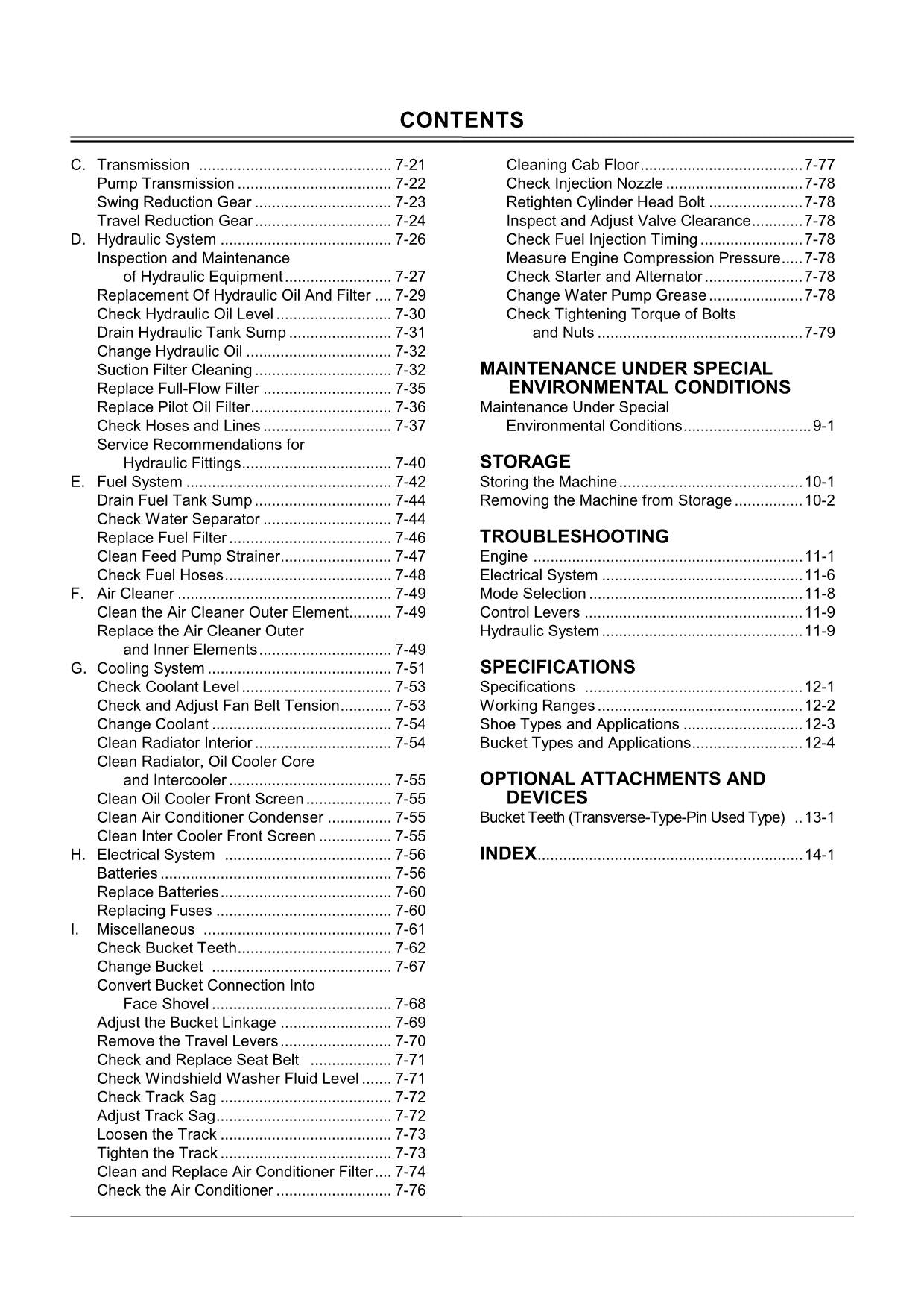 HITACHI ZAXIS ZX 350K 350LCK EXCAVATOR OPERATORS MANUAL