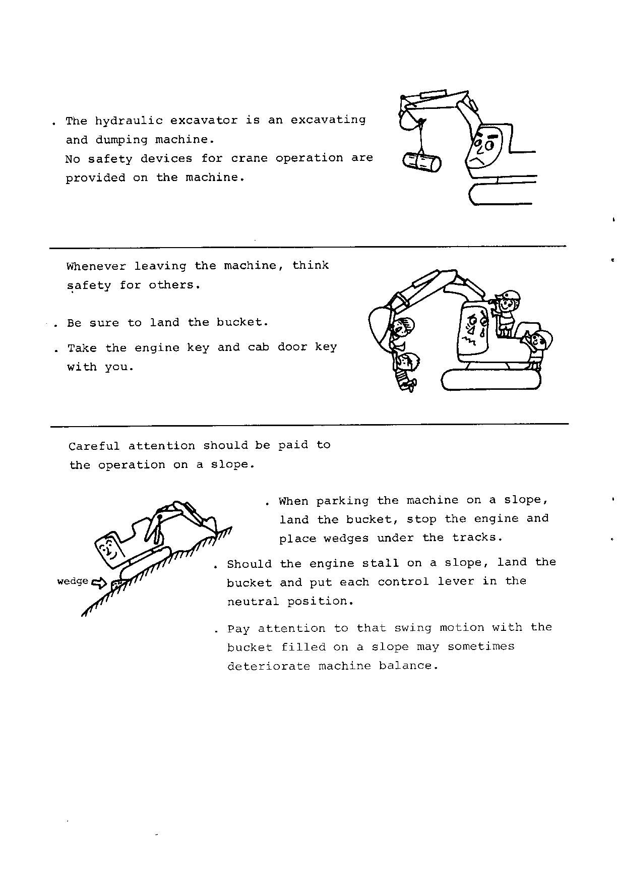 HITACHI UH062 EXCAVATOR OPERATORS MANUAL