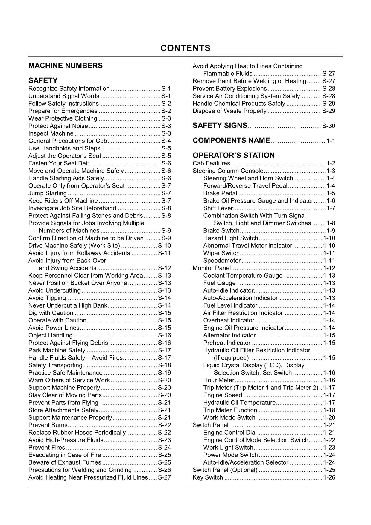 HITACHI ZAXIS ZX 180W 210W EXCAVATOR OPERATORS MANUAL #1