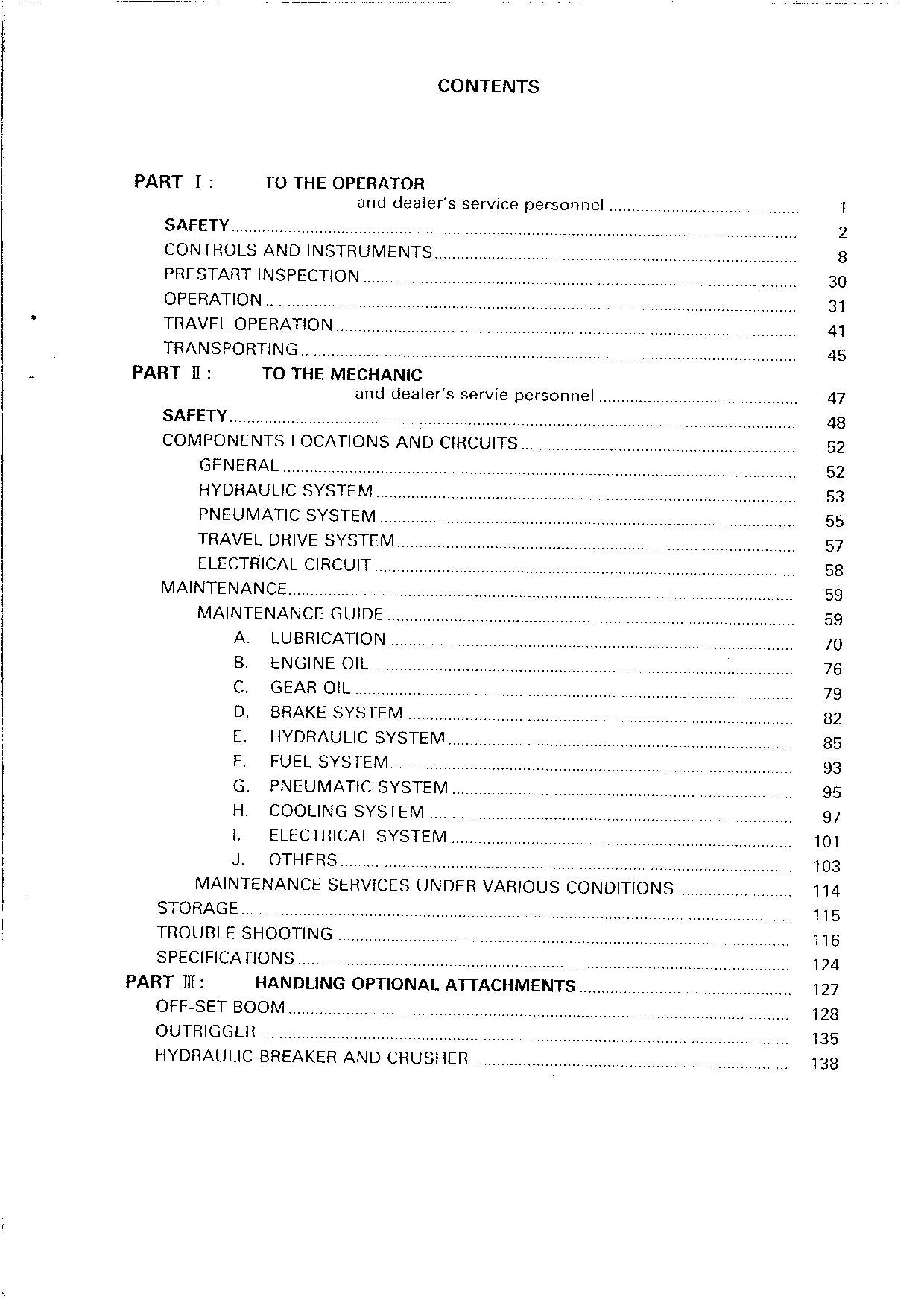 HITACHI EX60WD EXCAVATOR OPERATORS MANUAL