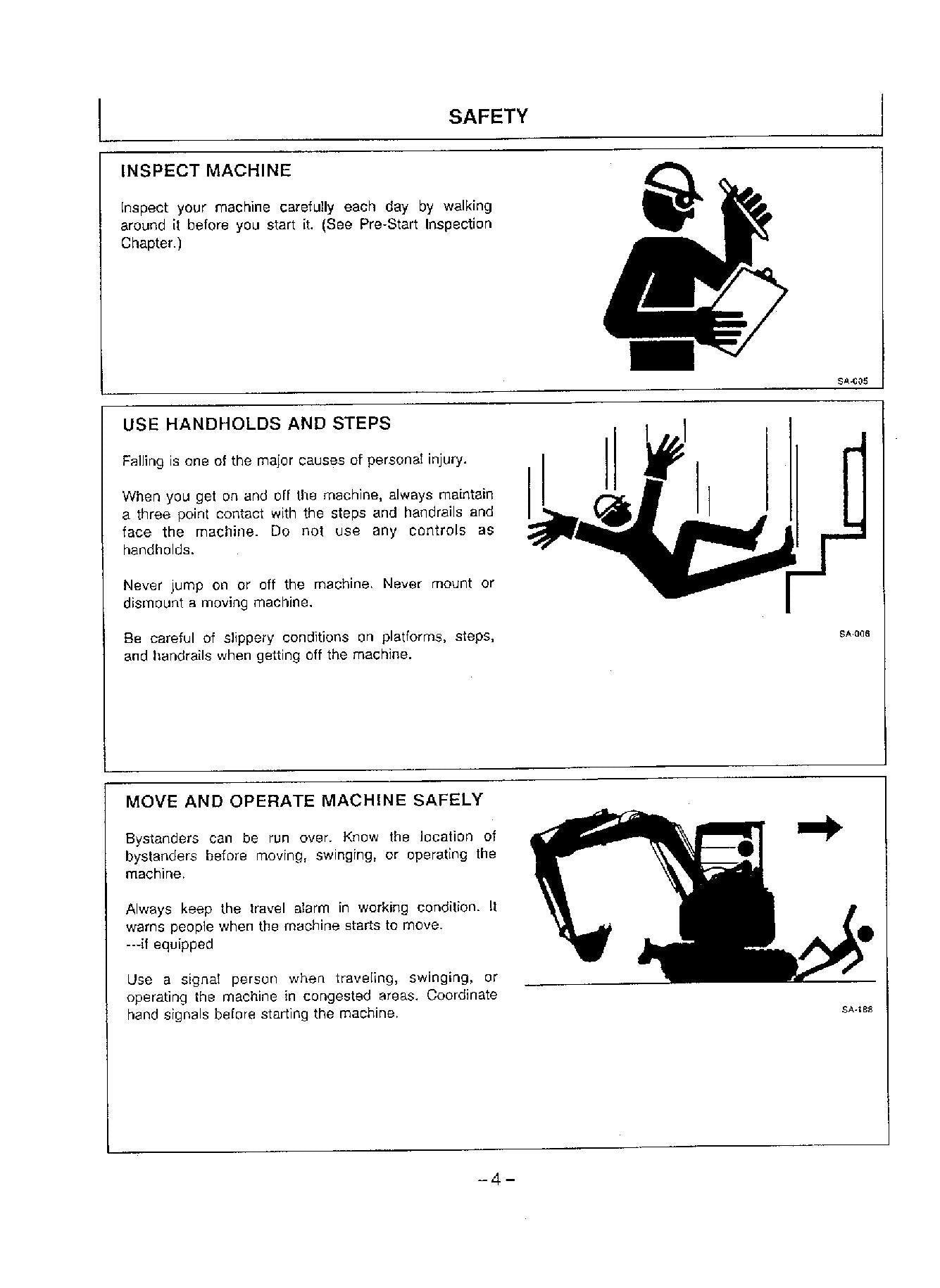 HITACHI EX50UR EXCAVATOR OPERATORS MANUAL