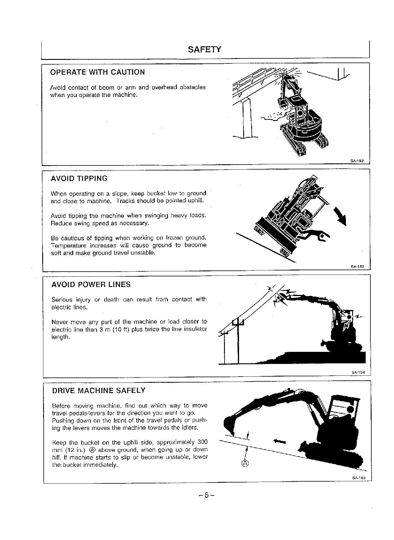 HITACHI EX50UR EXCAVATOR OPERATORS MANUAL