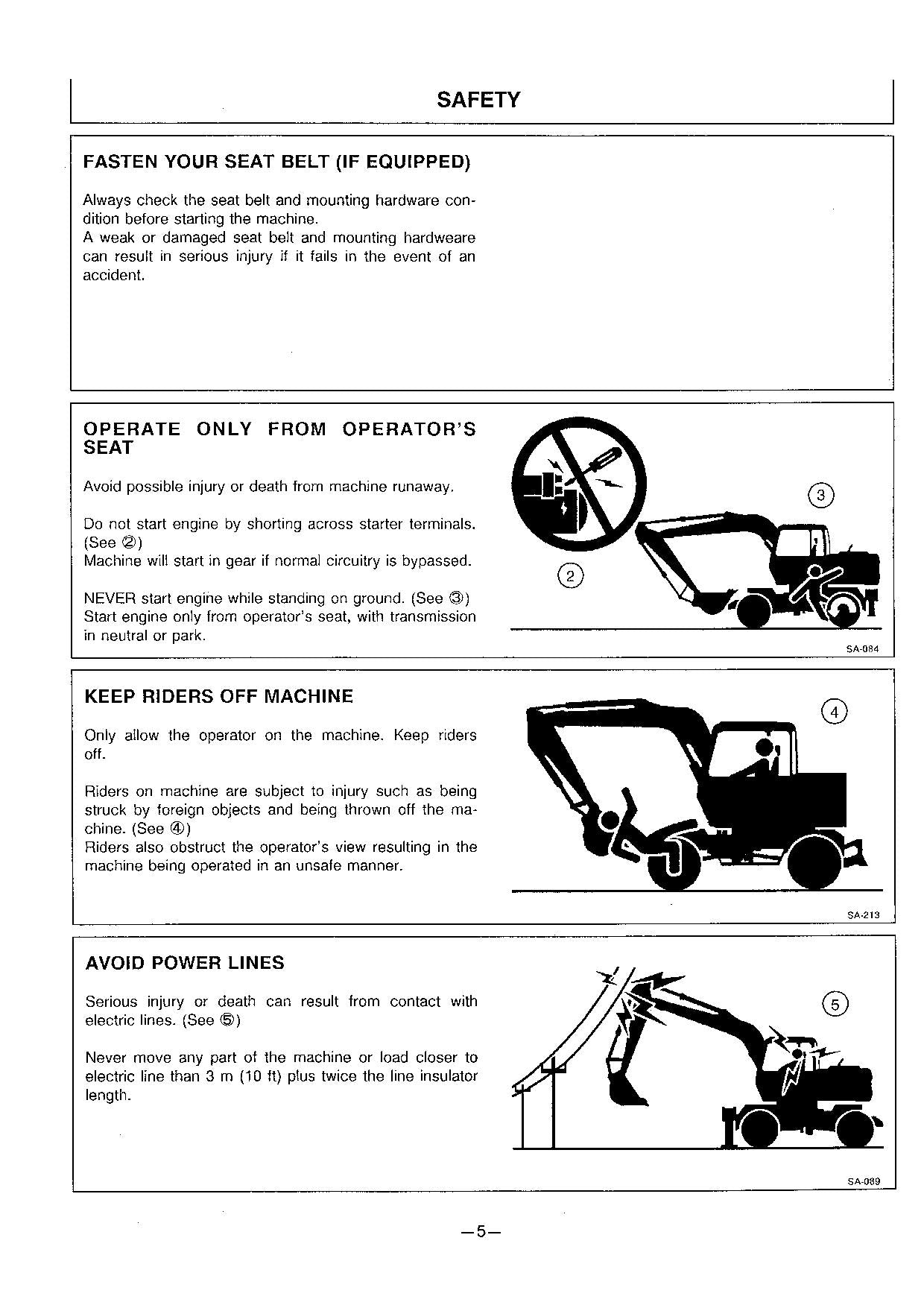 HITACHI EX60WD-2 EXCAVATOR OPERATORS MANUAL