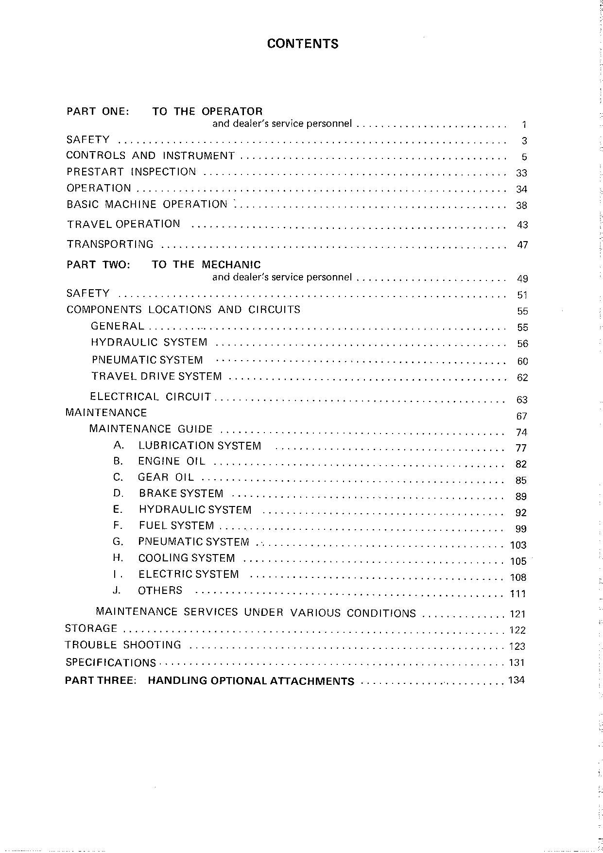 HITACHI EX100W EX100WD EXCAVATOR OPERATORS MANUAL