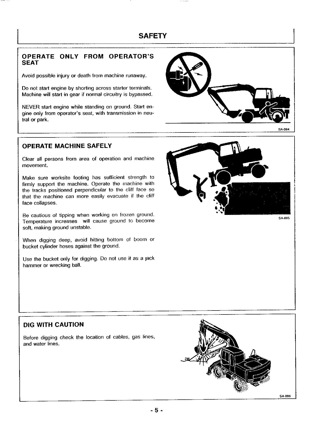 HITACHI EX100WD-2 EXCAVATOR OPERATORS MANUAL