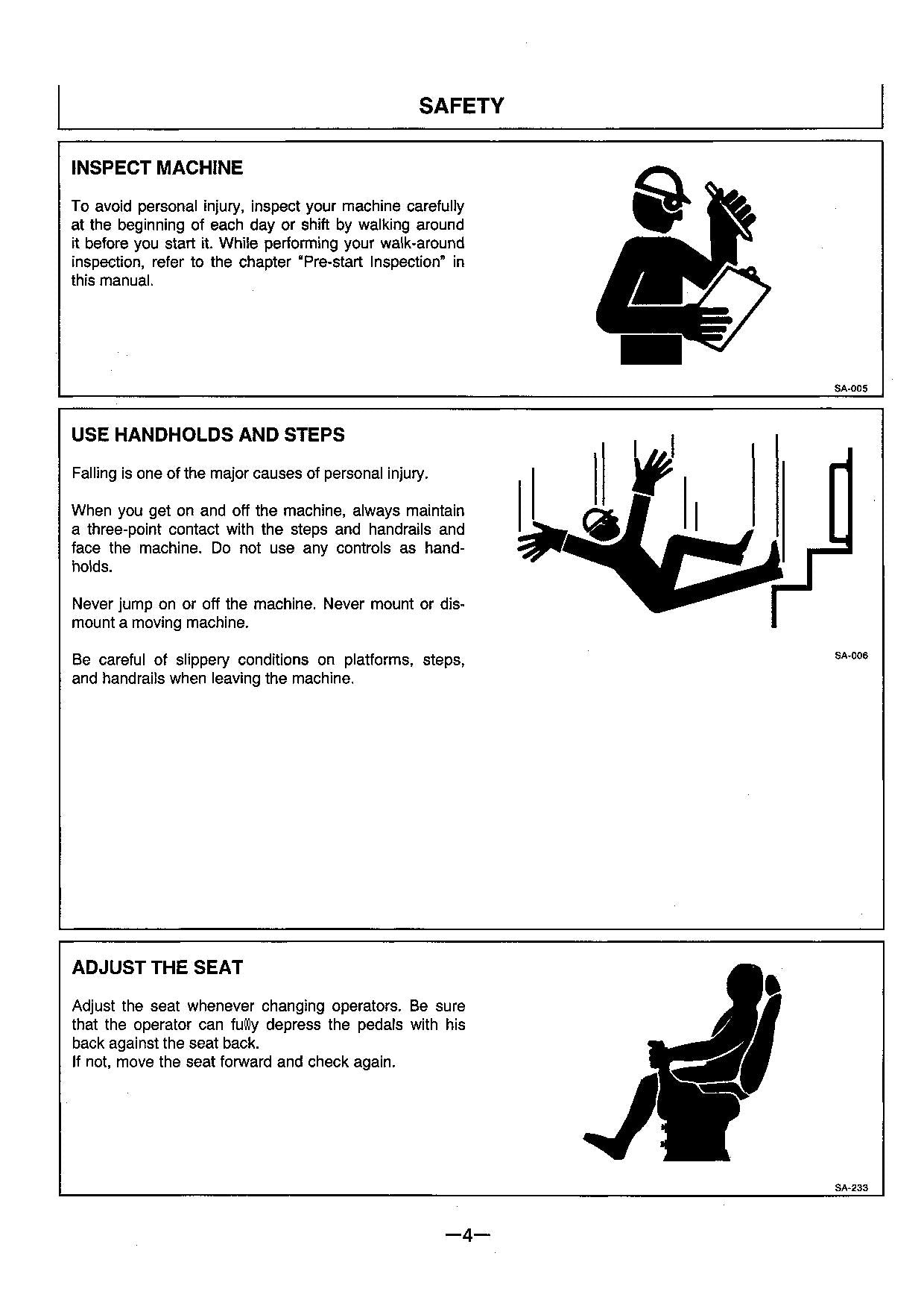 HITACHI EX100WD-3C EXCAVATOR OPERATORS MANUAL