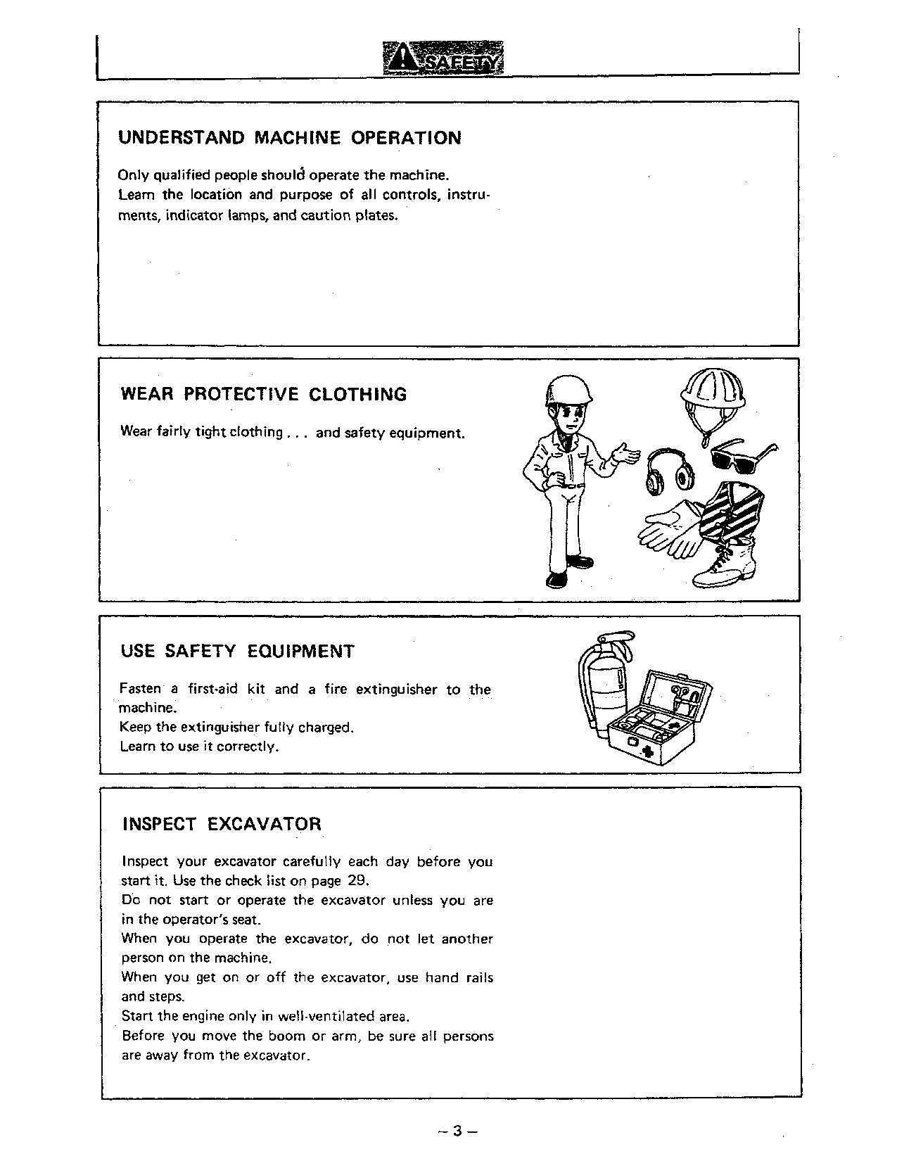 HITACHI EX100 EXCAVATOR OPERATORS MANUAL