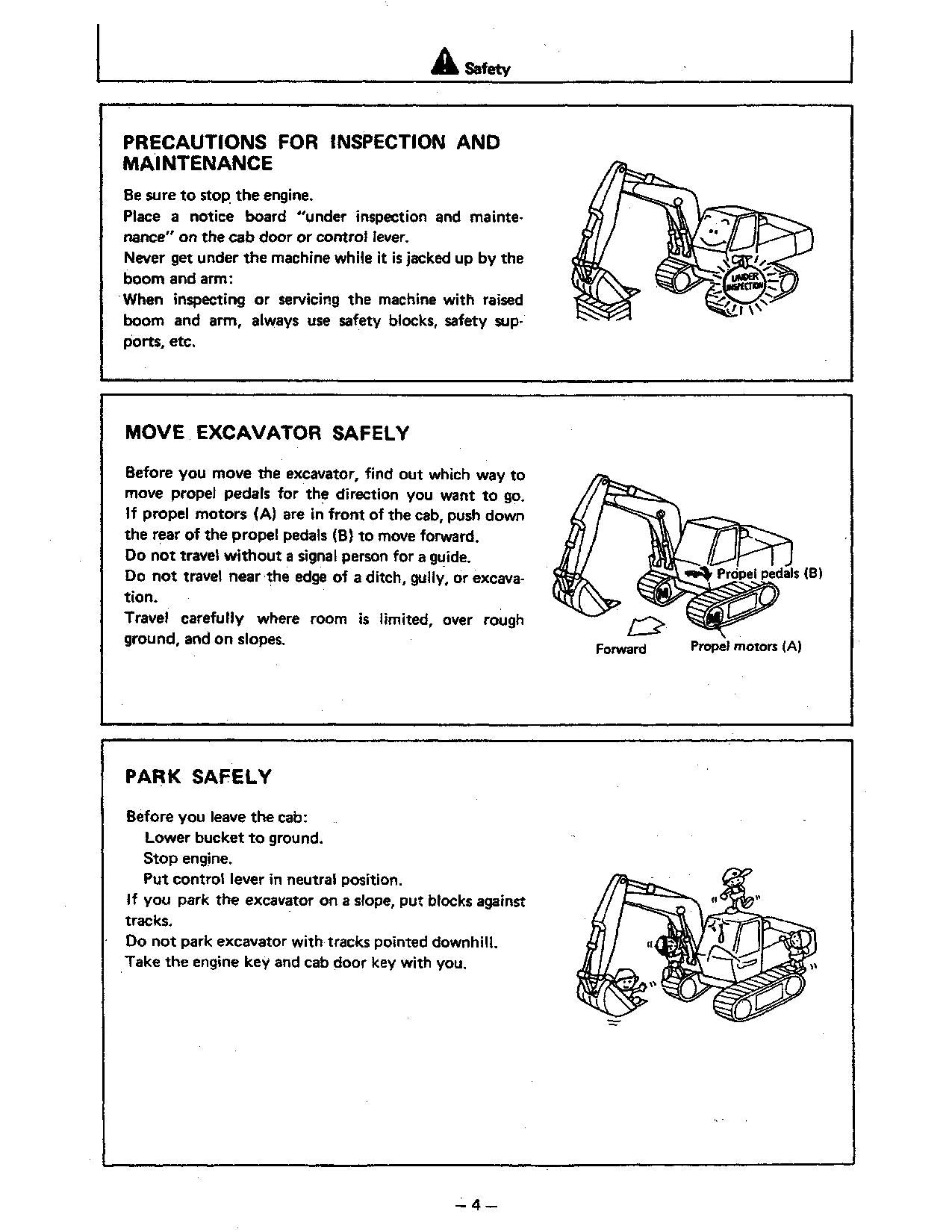 HITACHI EX100 EXCAVATOR OPERATORS MANUAL