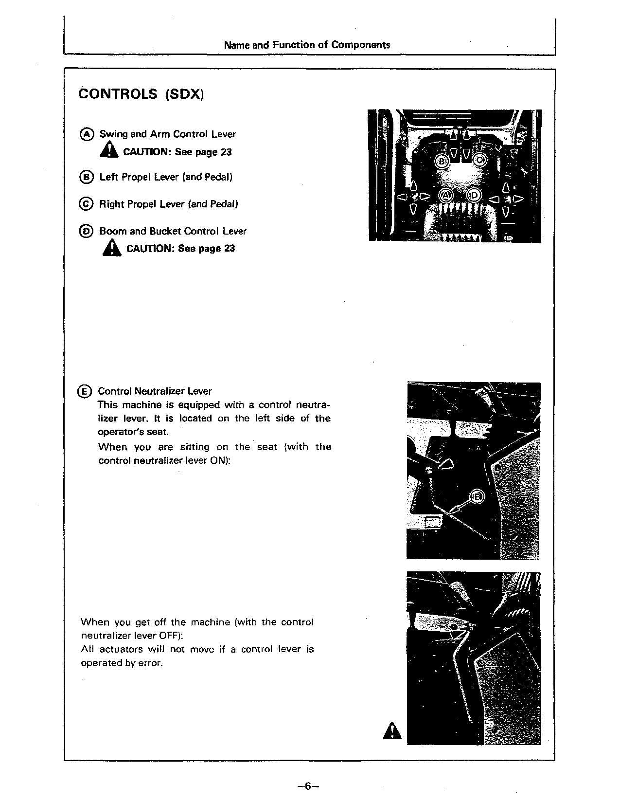 HITACHI EX100 EXCAVATOR OPERATORS MANUAL