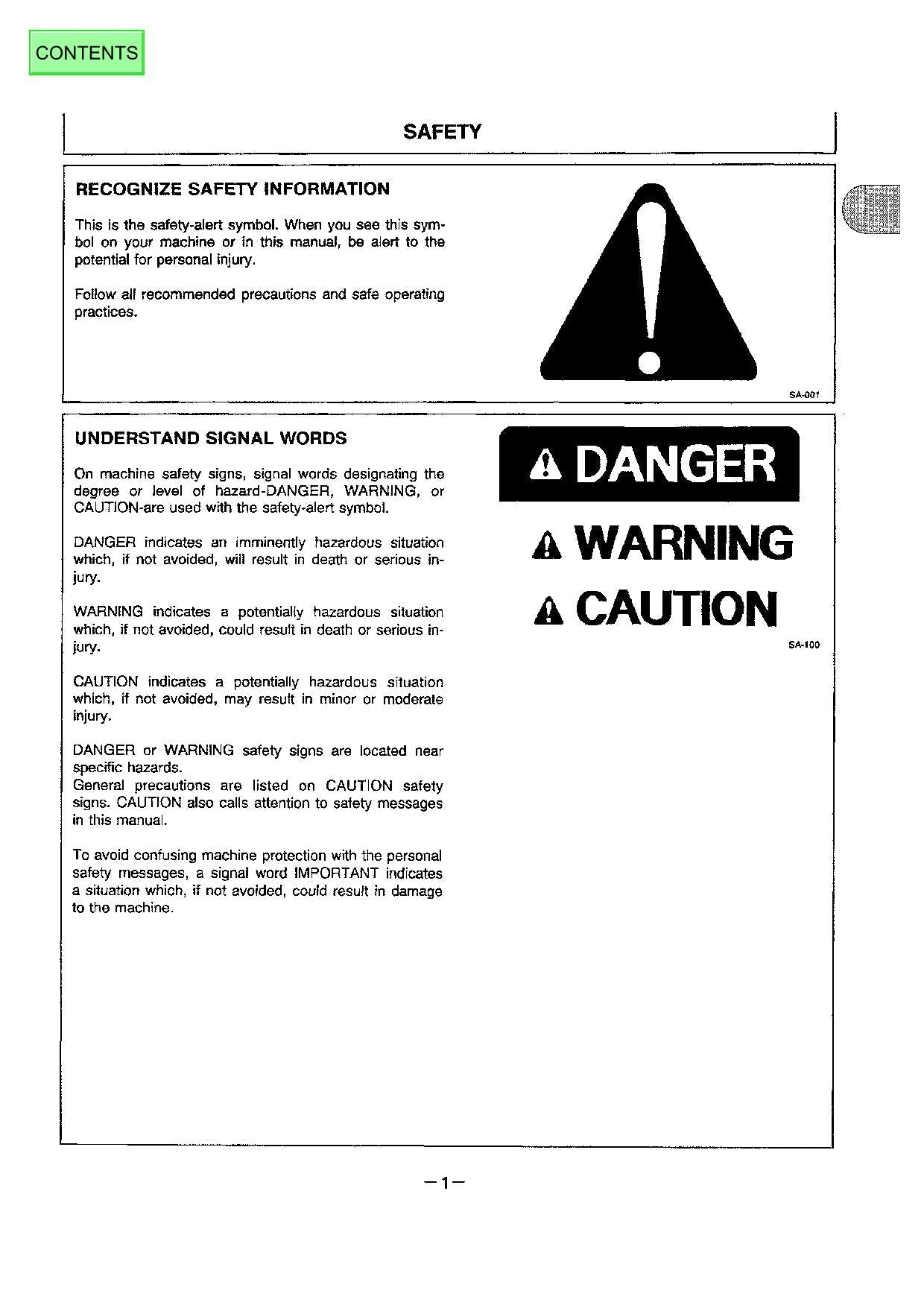 HITACHI EX100-2 EXCAVATOR OPERATORS MANUAL