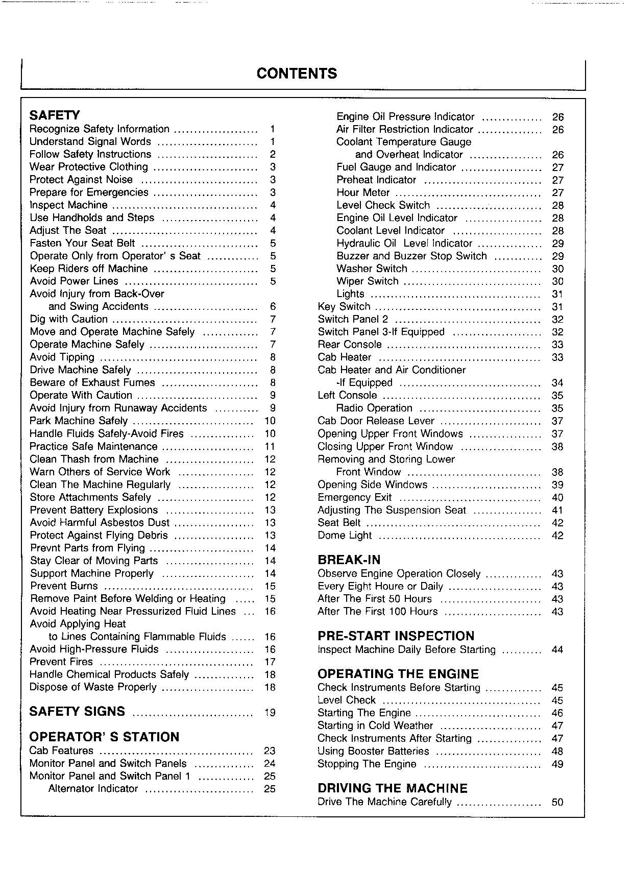 HITACHI EX100-3 EX100M-3 EX120-3 EXCAVATOR OPERATORS MANUAL #2