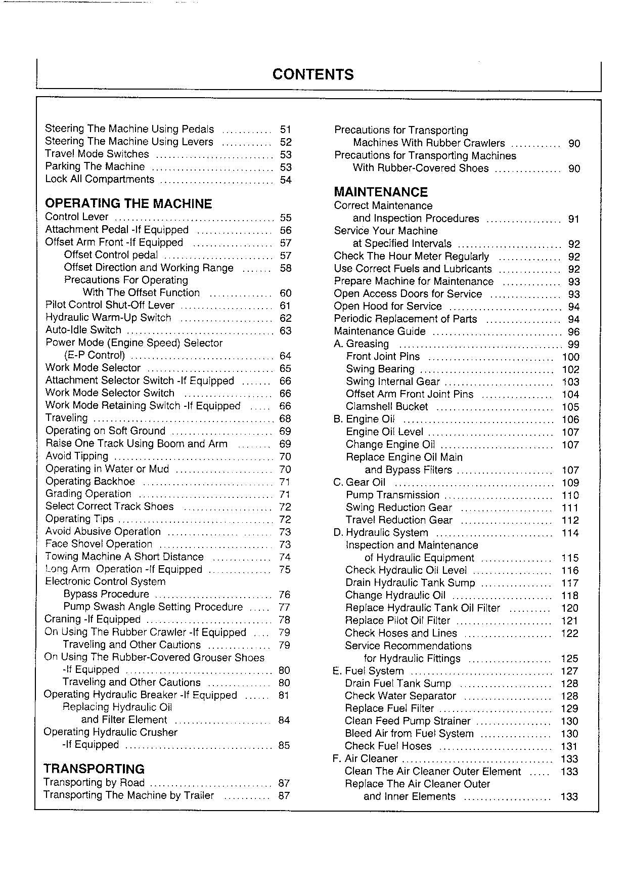 HITACHI EX100-3 EX100M-3 EX120-3 EXCAVATOR OPERATORS MANUAL #2