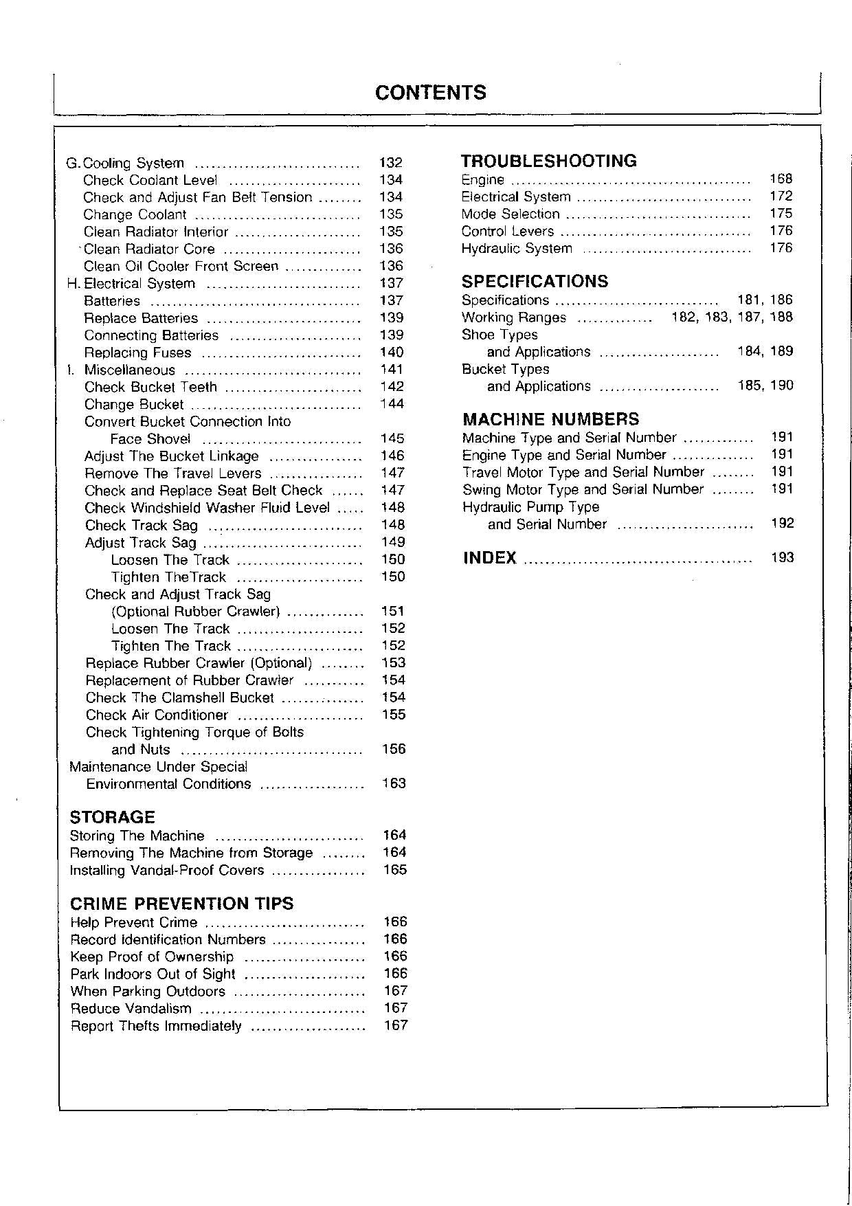 HITACHI EX100-3 EX100M-3 EXCAVATOR OPERATORS MANUAL