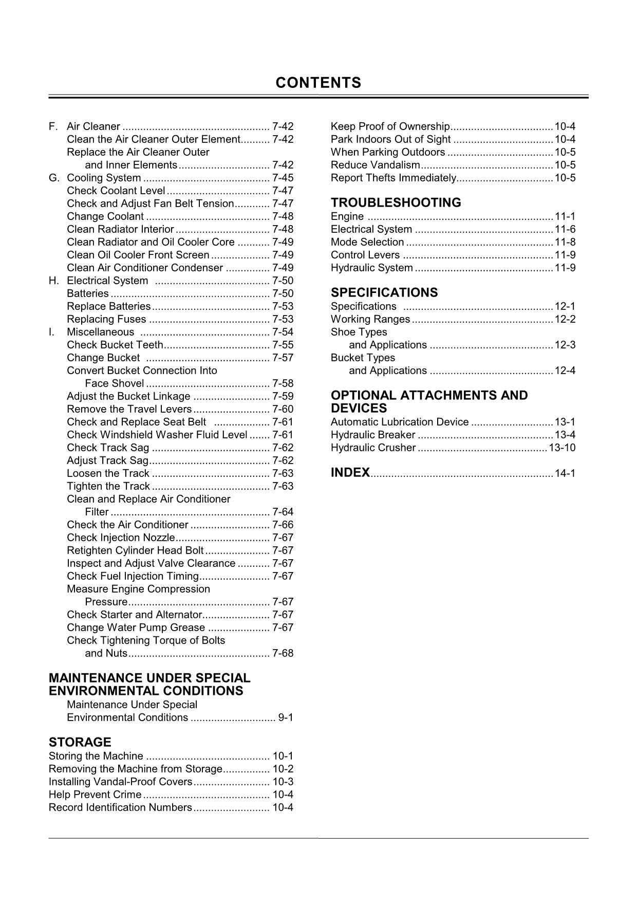 HITACHI EX160LC-5 EXCAVATOR OPERATORS MANUAL