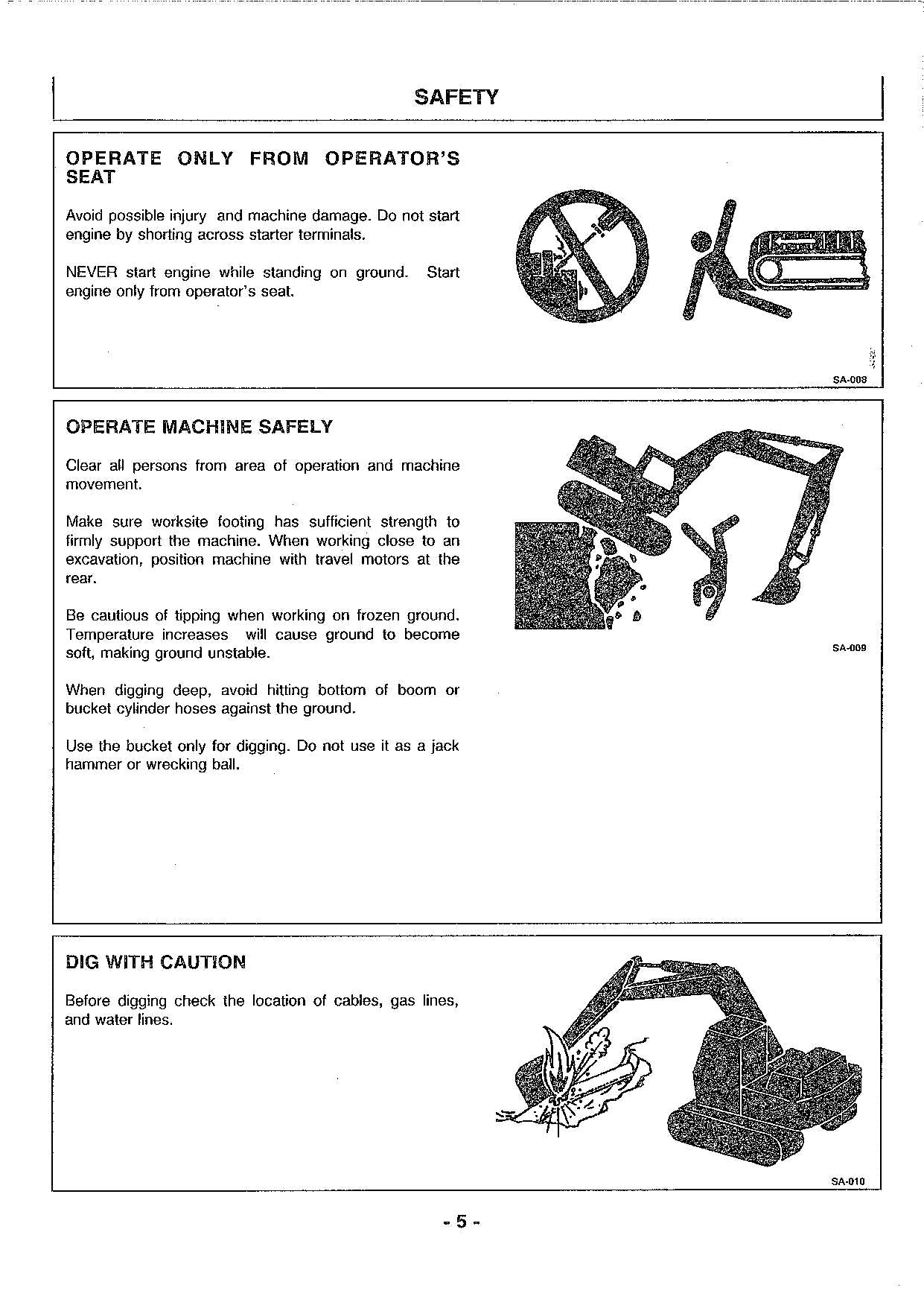 HITACHI EX200-2 EX200LC-2 EXCAVATOR OPERATORS MANUAL #1