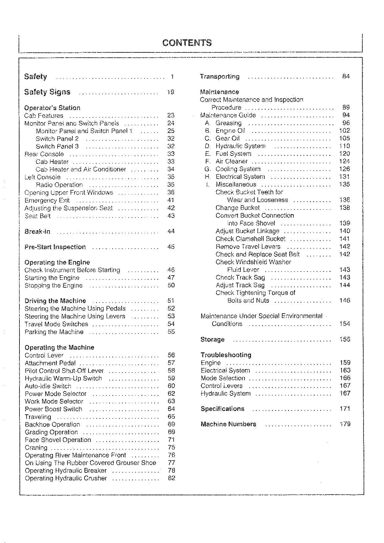 HITACHI EX200-3 EX200LC-3 EXCAVATOR OPERATORS MANUAL #2