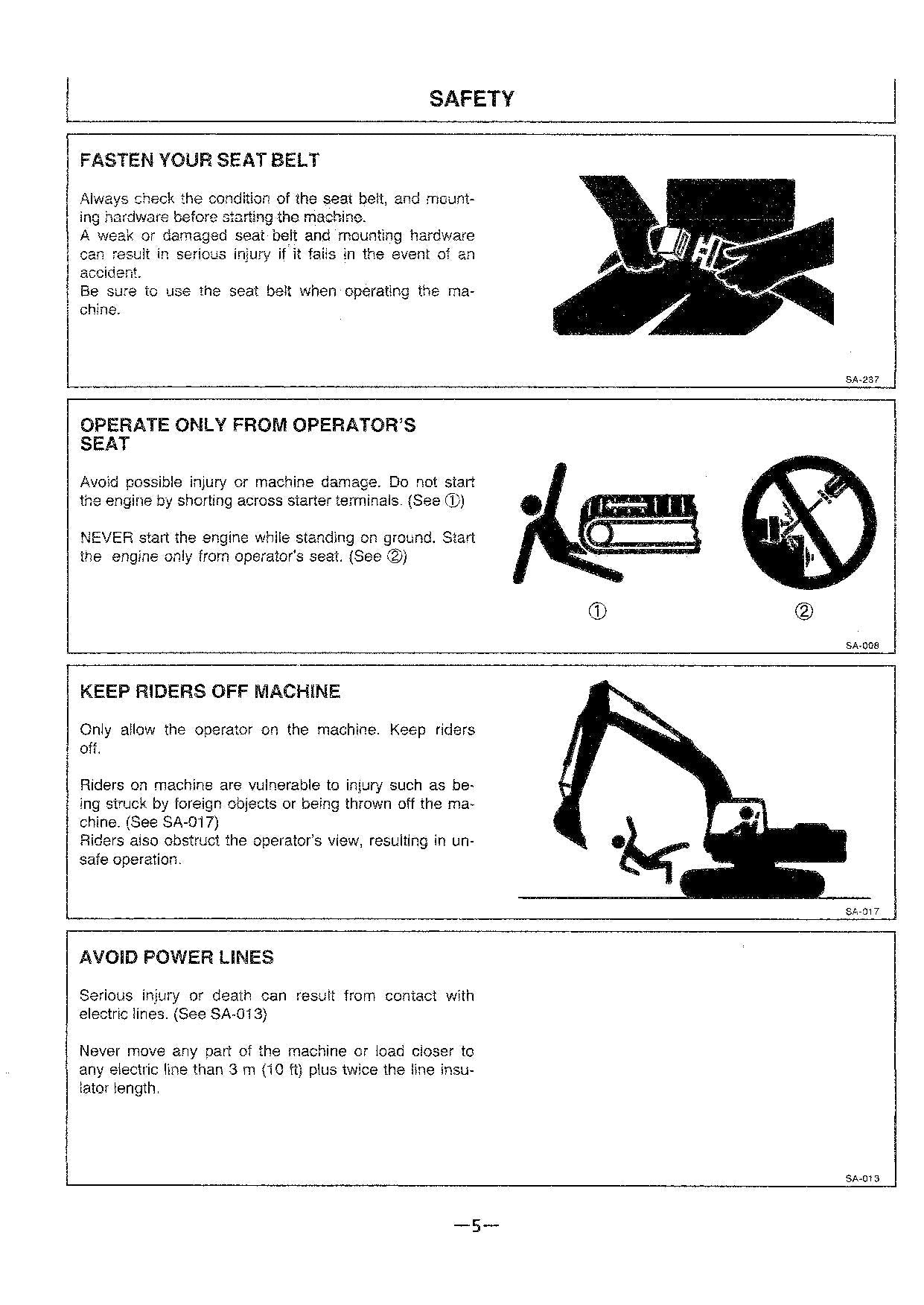 HITACHI EX200-3 EX200LC-3 EXCAVATOR OPERATORS MANUAL #2