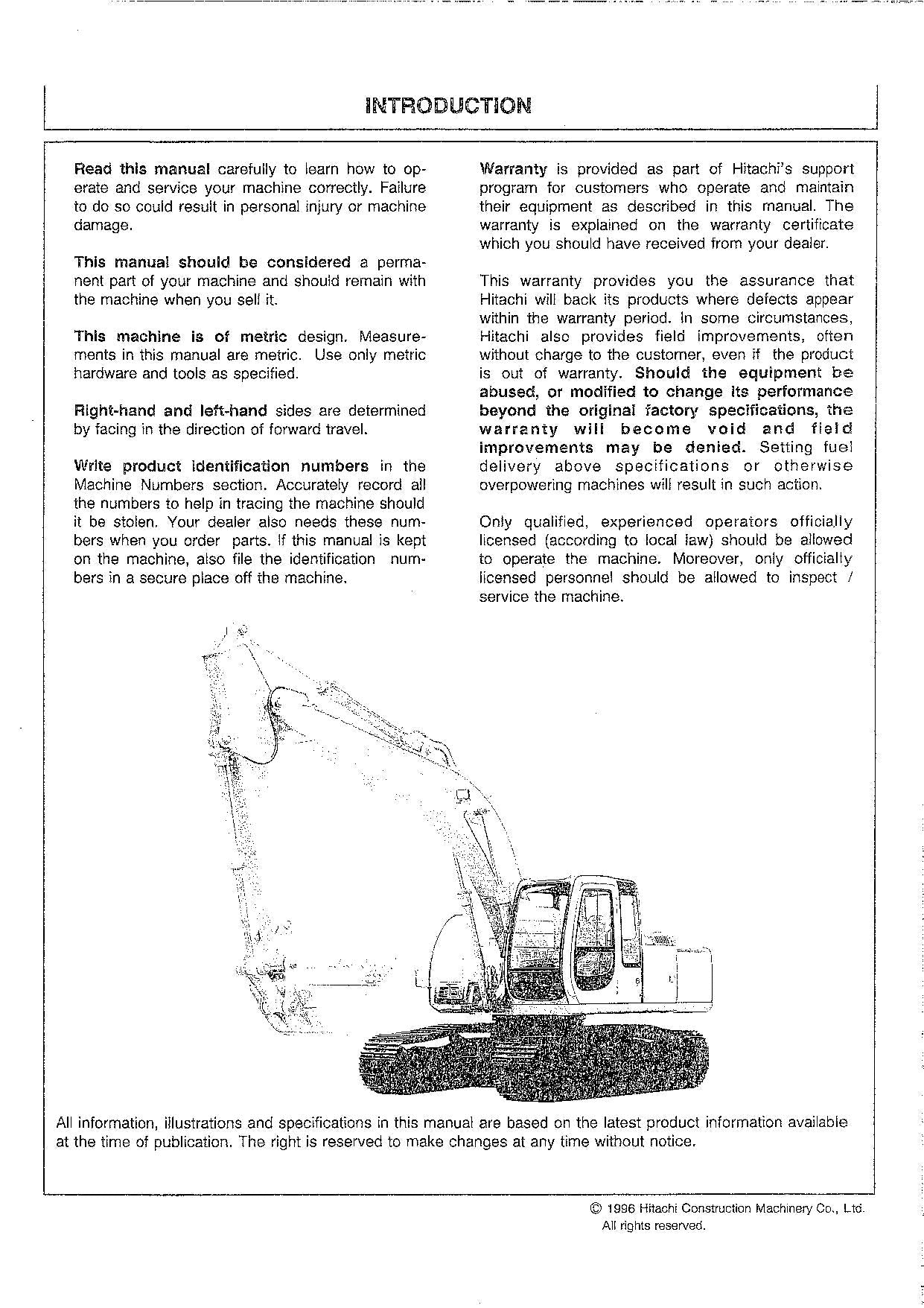 HITACHI EX200-5 EX200LC-5 EX210H-5 EX210LCH-5 EXCAVATOR OPERATORS MANUAL #1