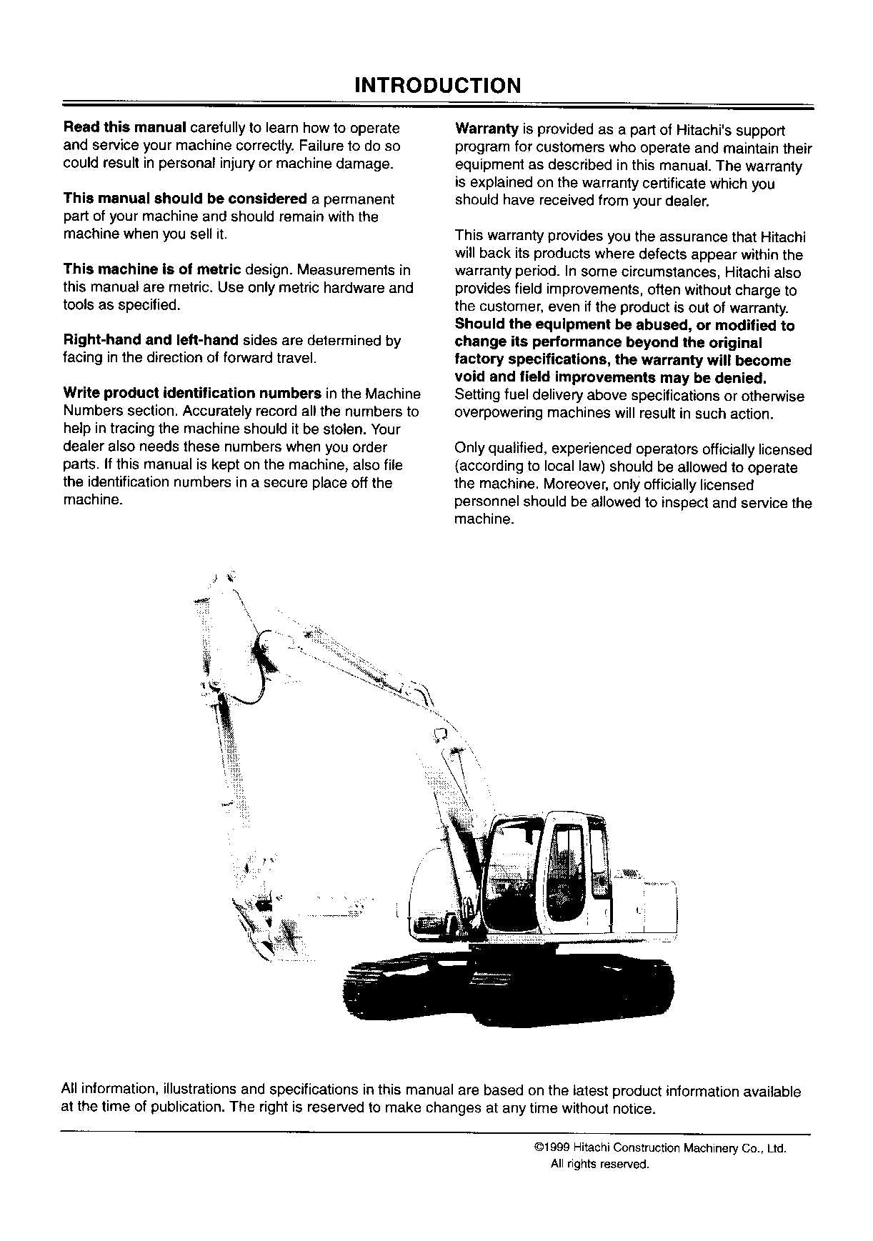 HITACHI EX200-5 EX200LC-5 EX210H-5 EX210LCH-5 EXCAVATOR OPERATORS MANUAL #2