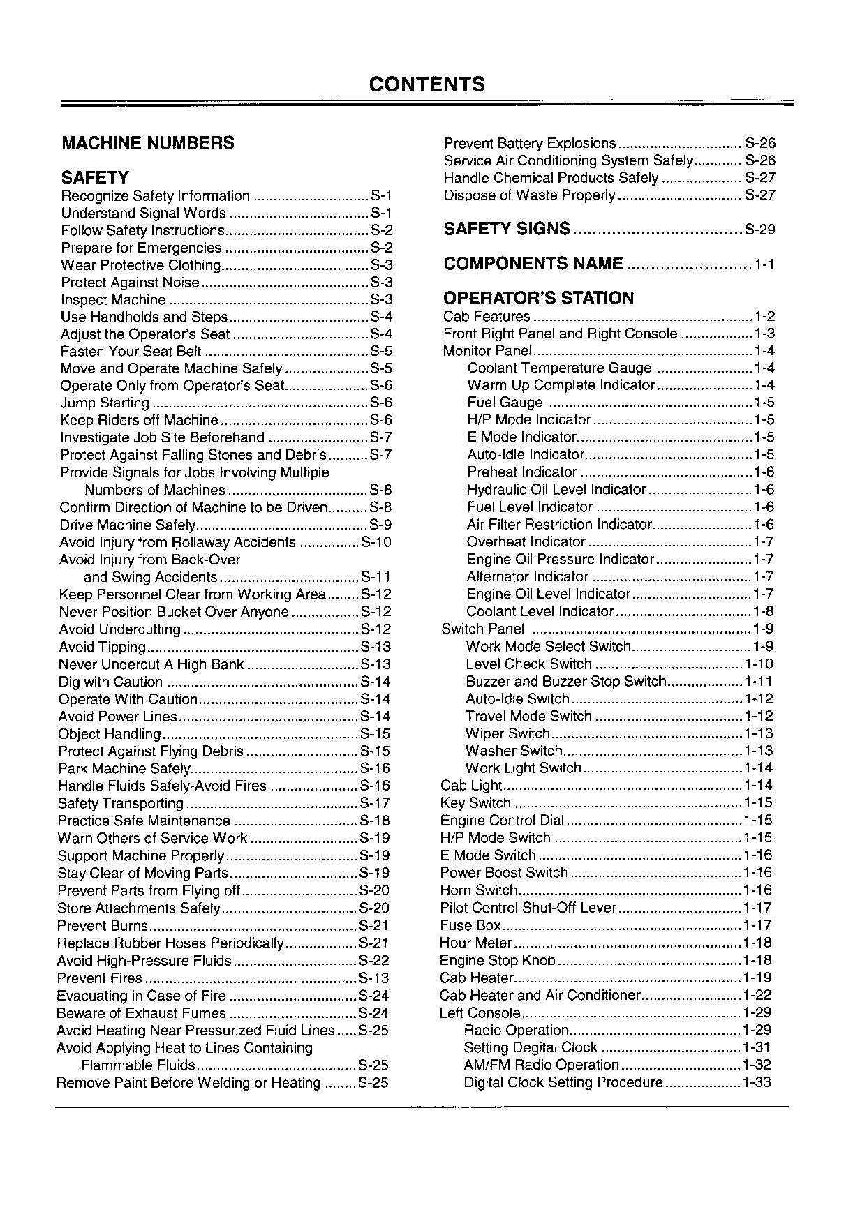 HITACHI EX200-5 EX200LC-5 EX210H-5 EX210LCH-5 EXCAVATOR OPERATORS MANUAL #2