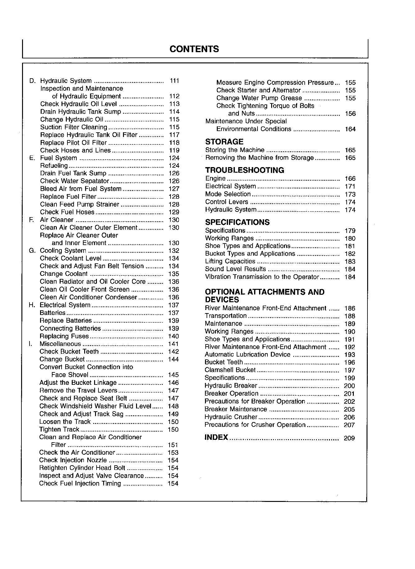 HITACHI EX200-5 EXCAVATOR OPERATORS MANUAL