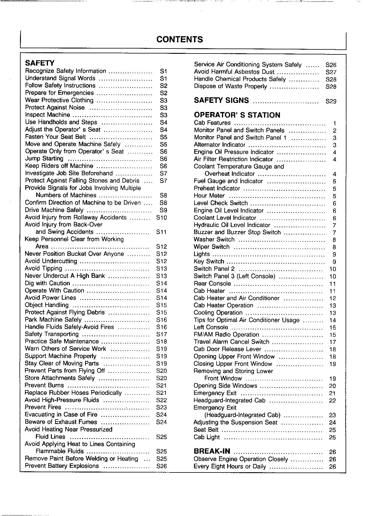 HITACHI EX300-3C EX300LC-3C EX310H-3C EX310LCH-3C EXCAVATOR OPERATORS MANUAL