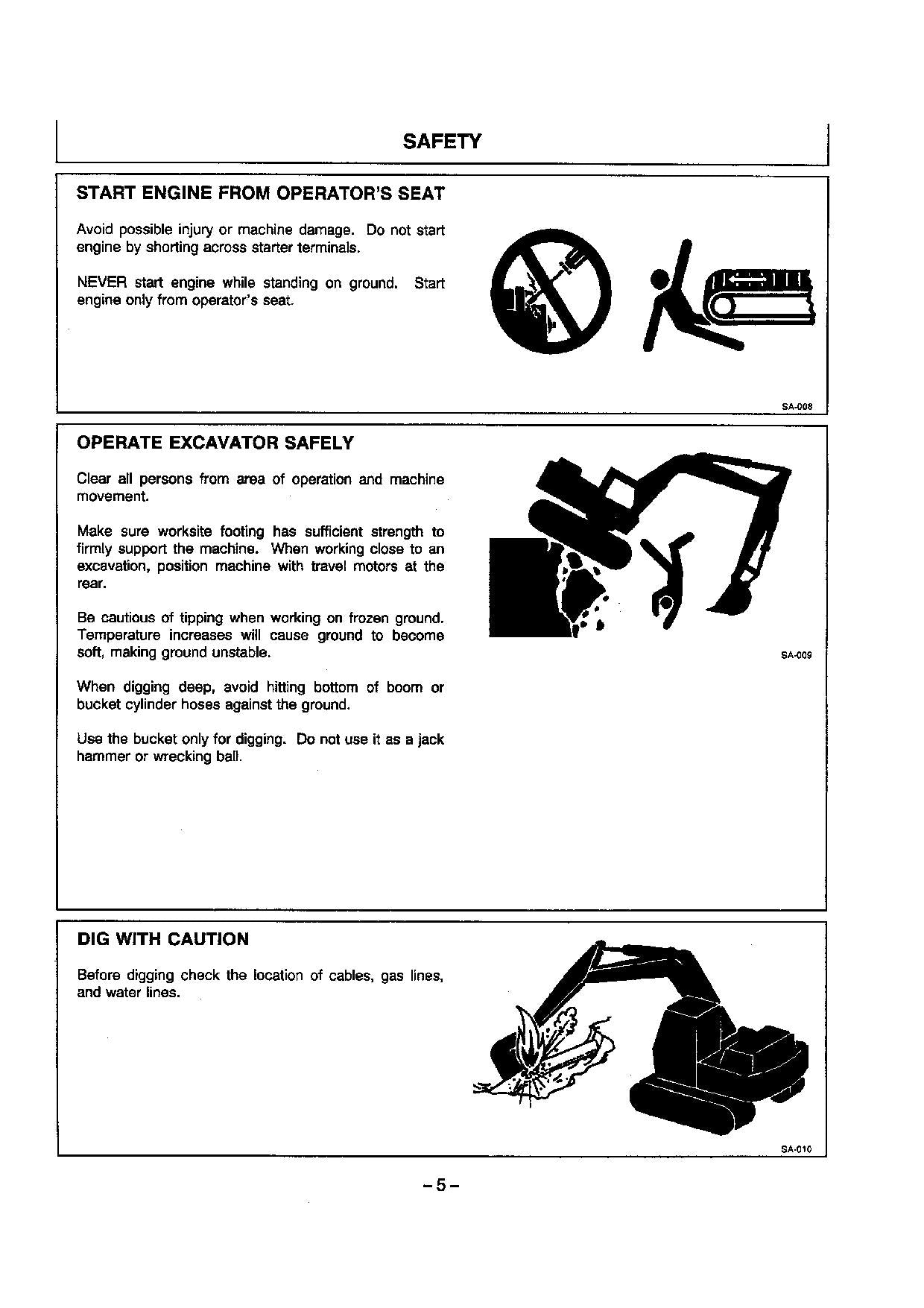 HITACHI EX700 EXCAVATOR OPERATORS MANUAL