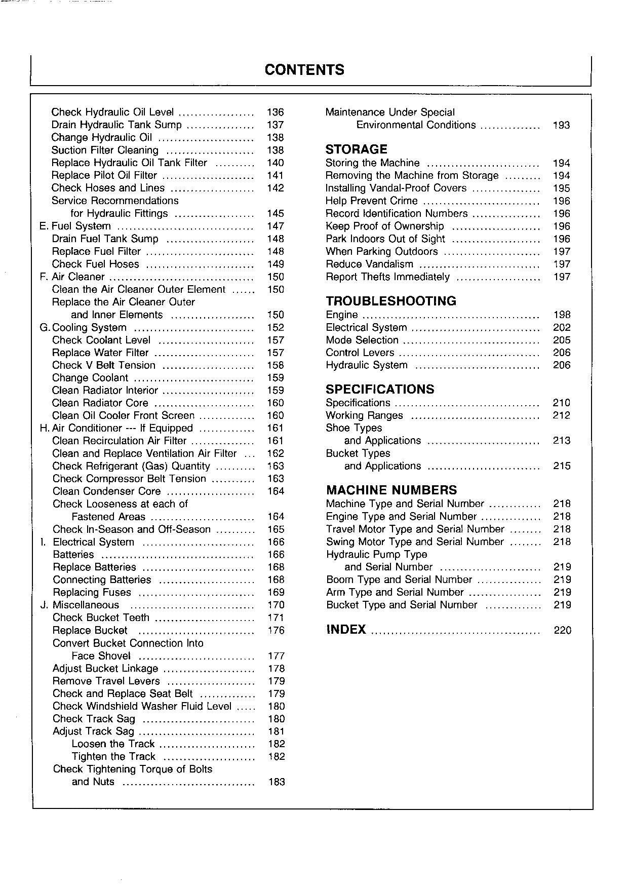 HITACHI EX550-3 EX550LC-3 EX600LCH-3 EX600H-3 EXCAVATOR OPERATORS MANUAL #1